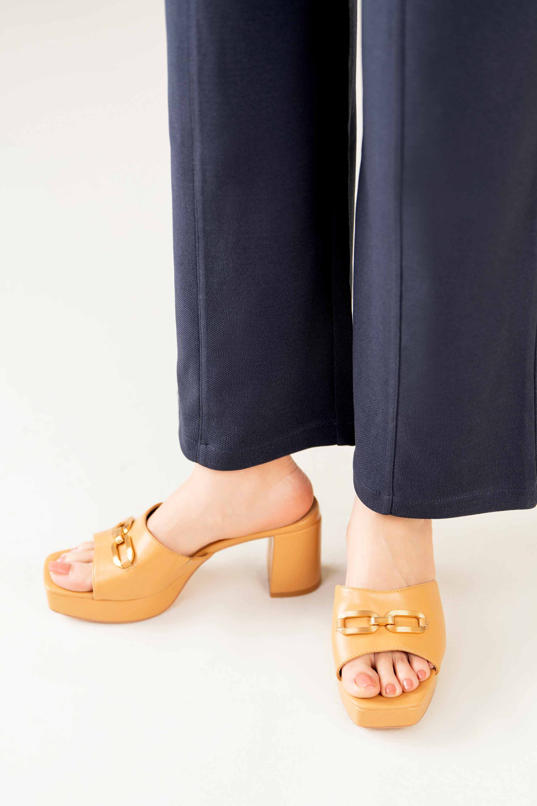 Beige Block Heels-440692918 - Image 3