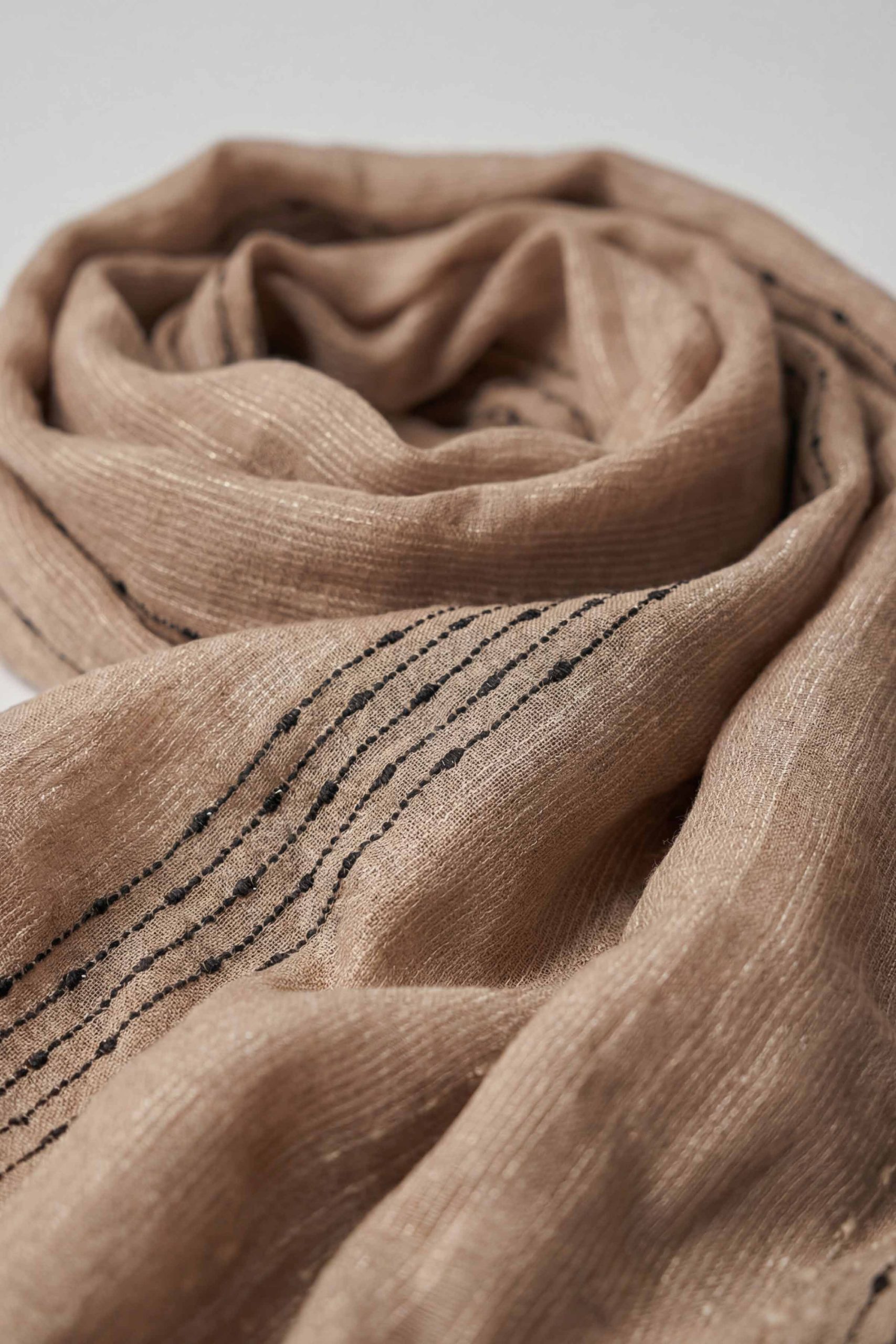 Khaki Women Scarf-443402130 - Image 4