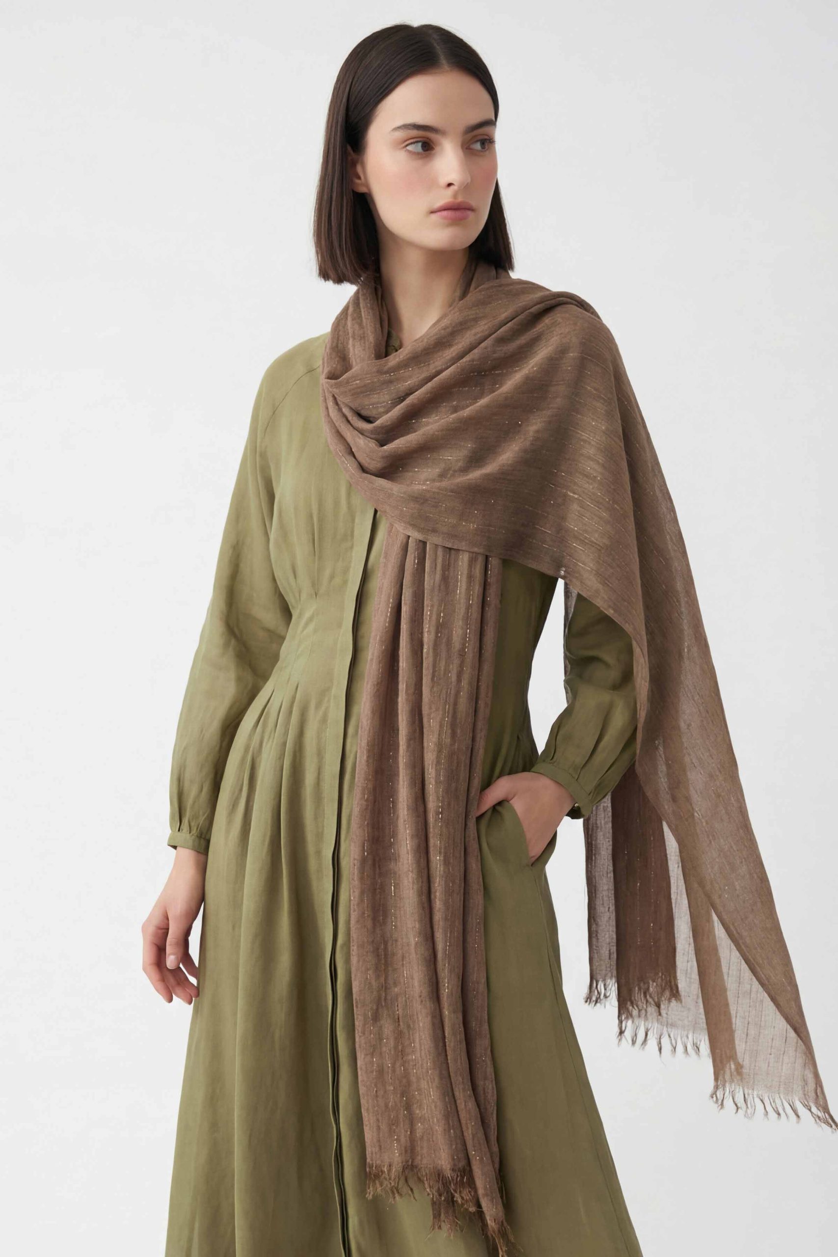 Coffee Women Scarf-443422117 - Image 4