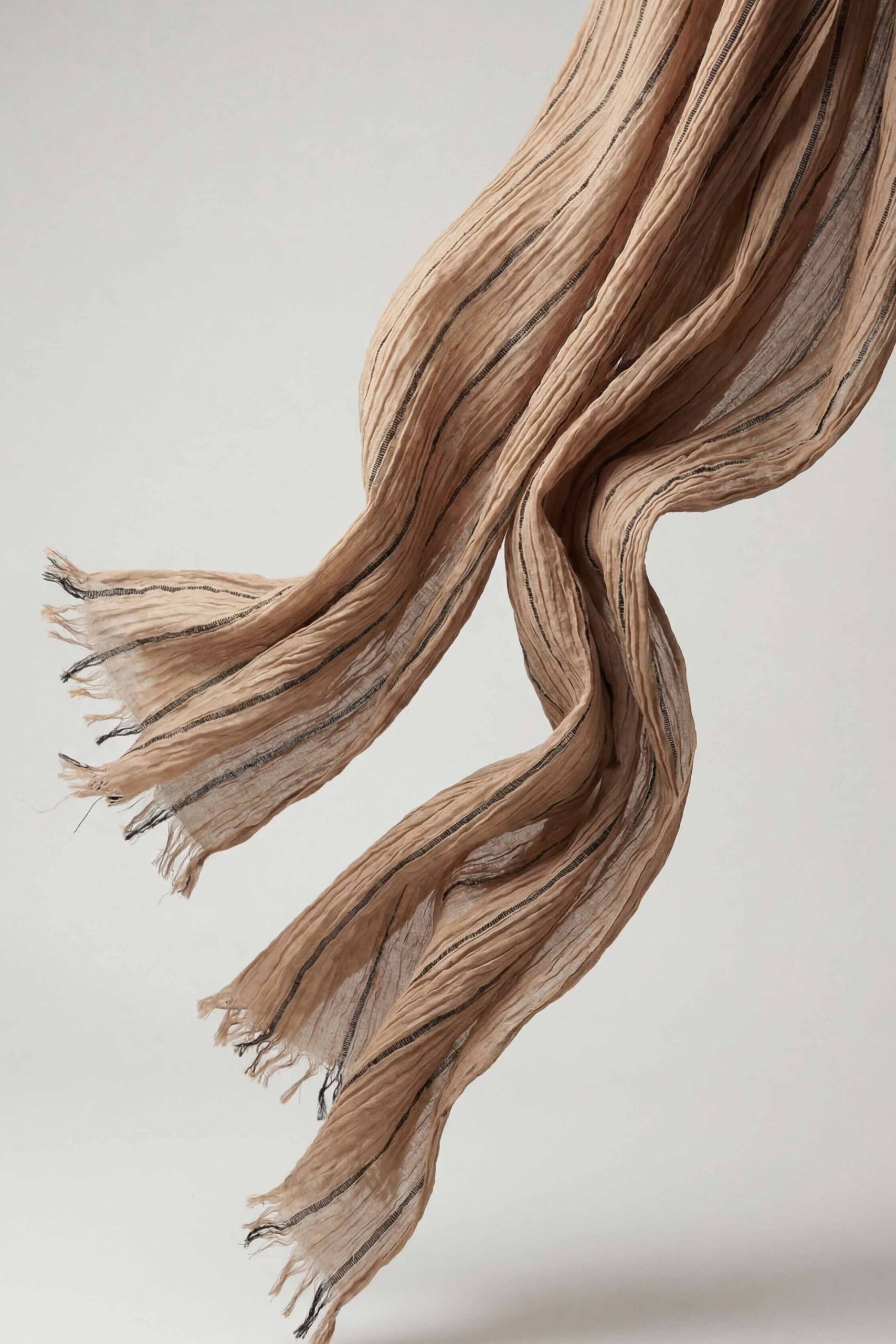 Khaki Women Scarf-443452130 - Image 3