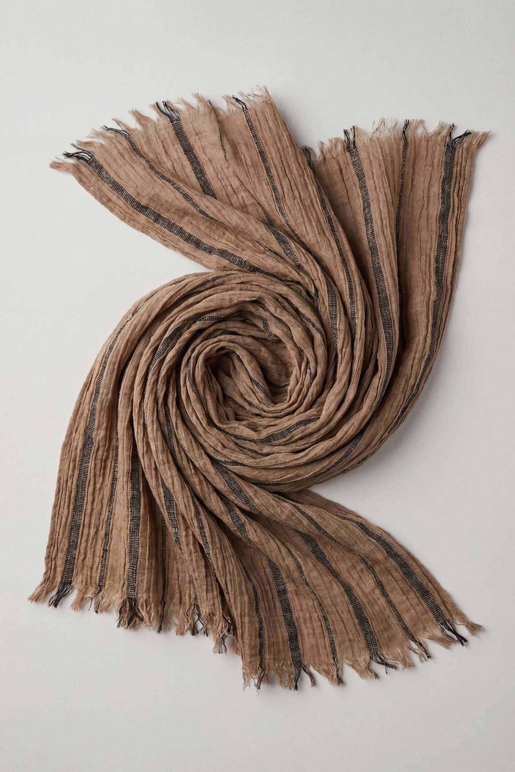 Khaki Women Scarf-443452130 - Image 4