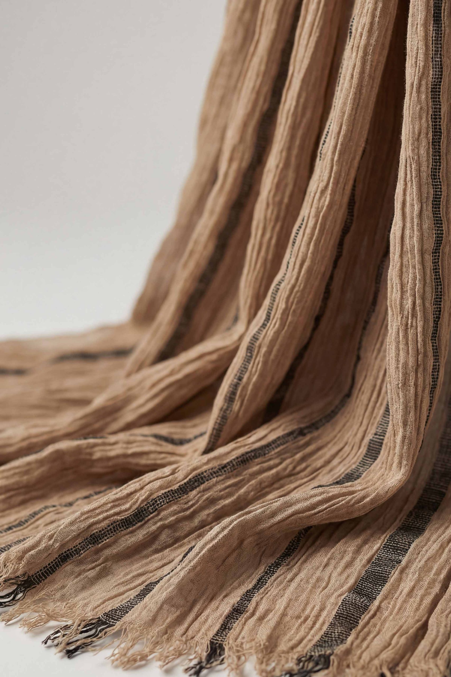Khaki Women Scarf-443452130 - Image 2
