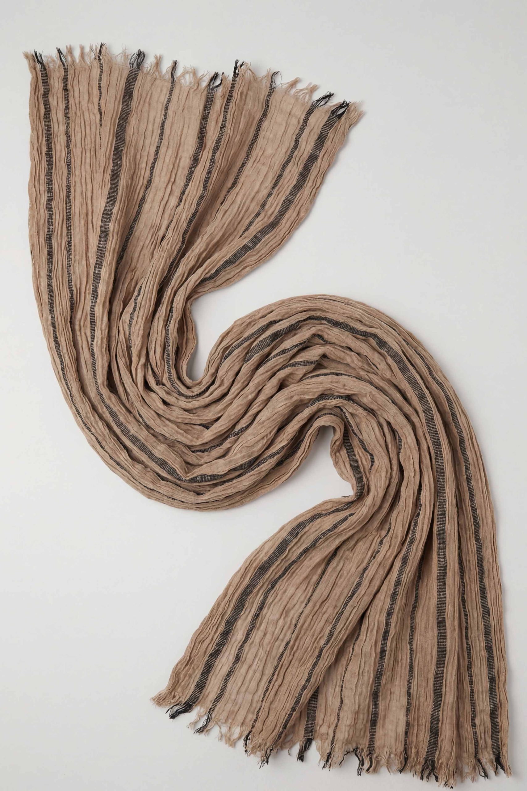 Khaki Women Scarf-443452130 - Image 5