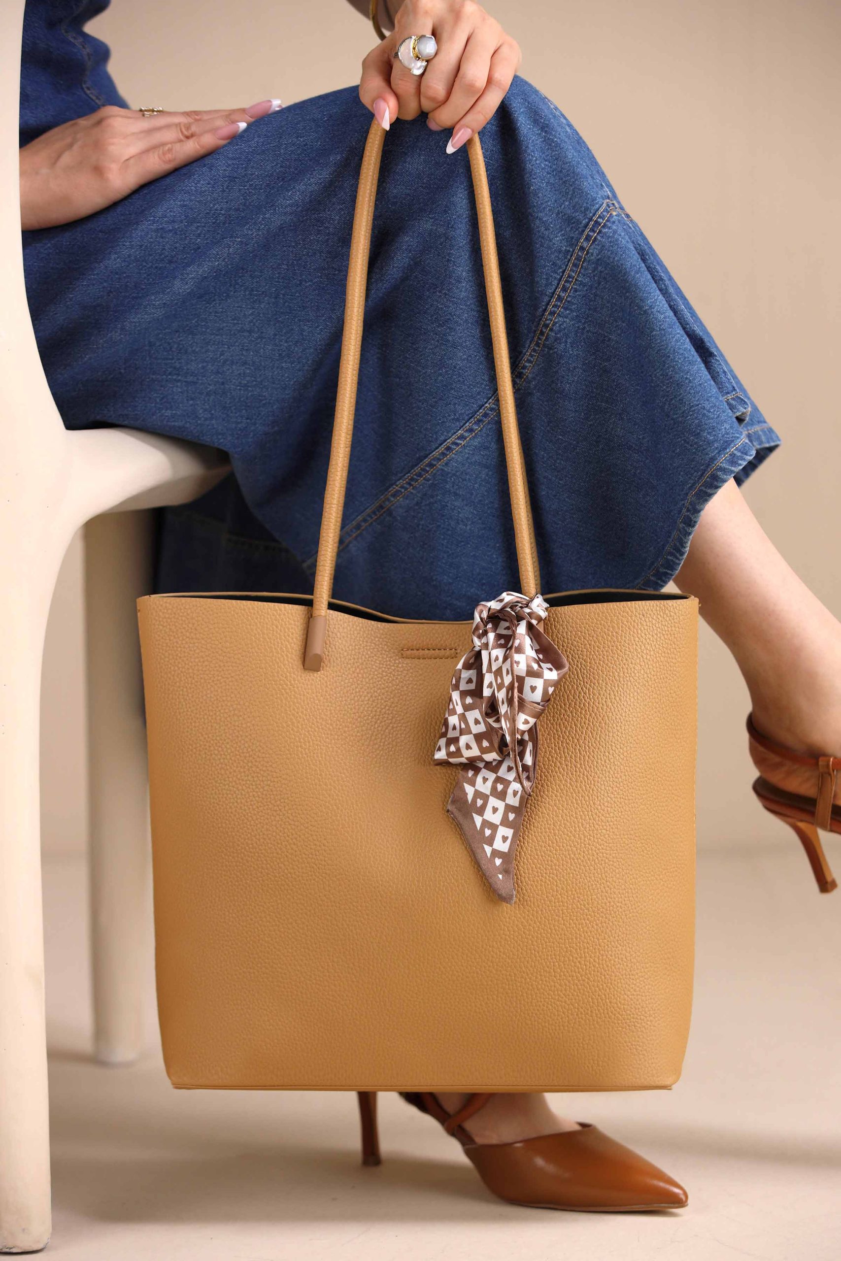 Beige Tote Bag-443602118 - Image 2