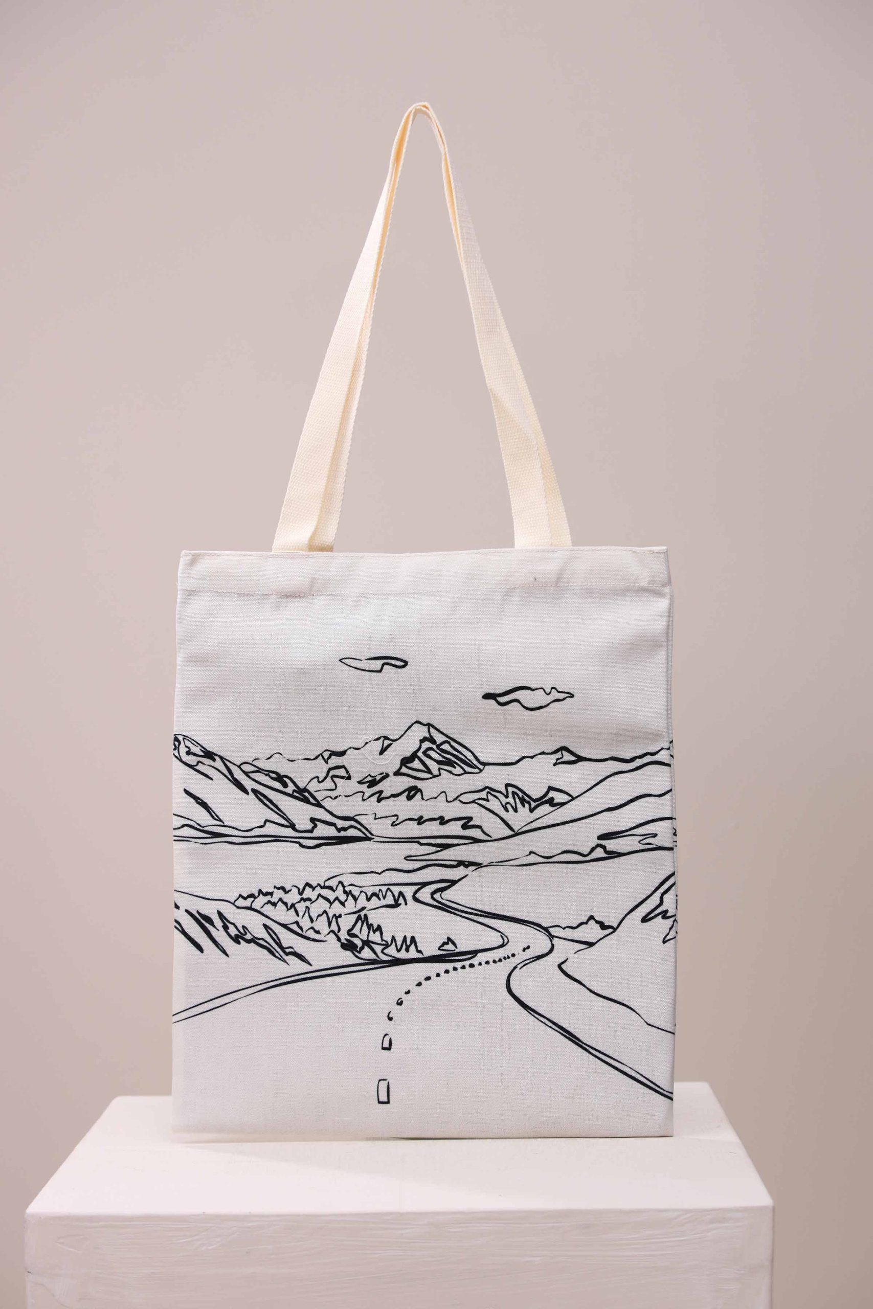 Off White Fabric Bag-443722107