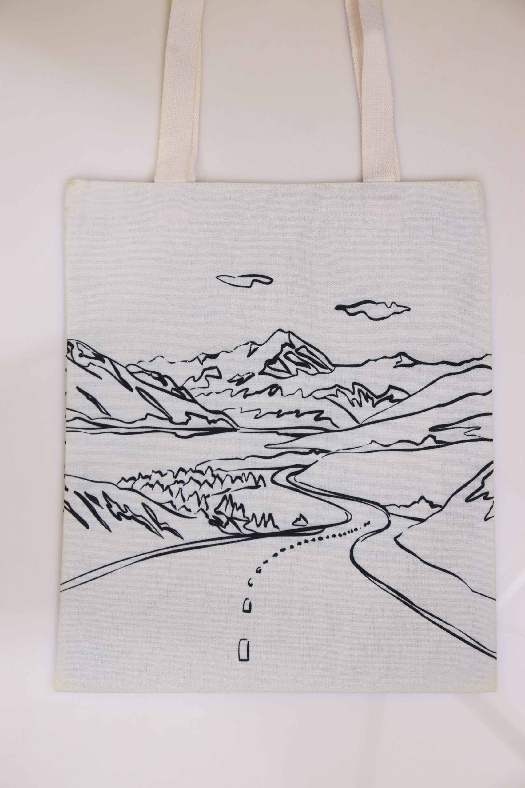 Off White Fabric Bag-443722107 - Image 2