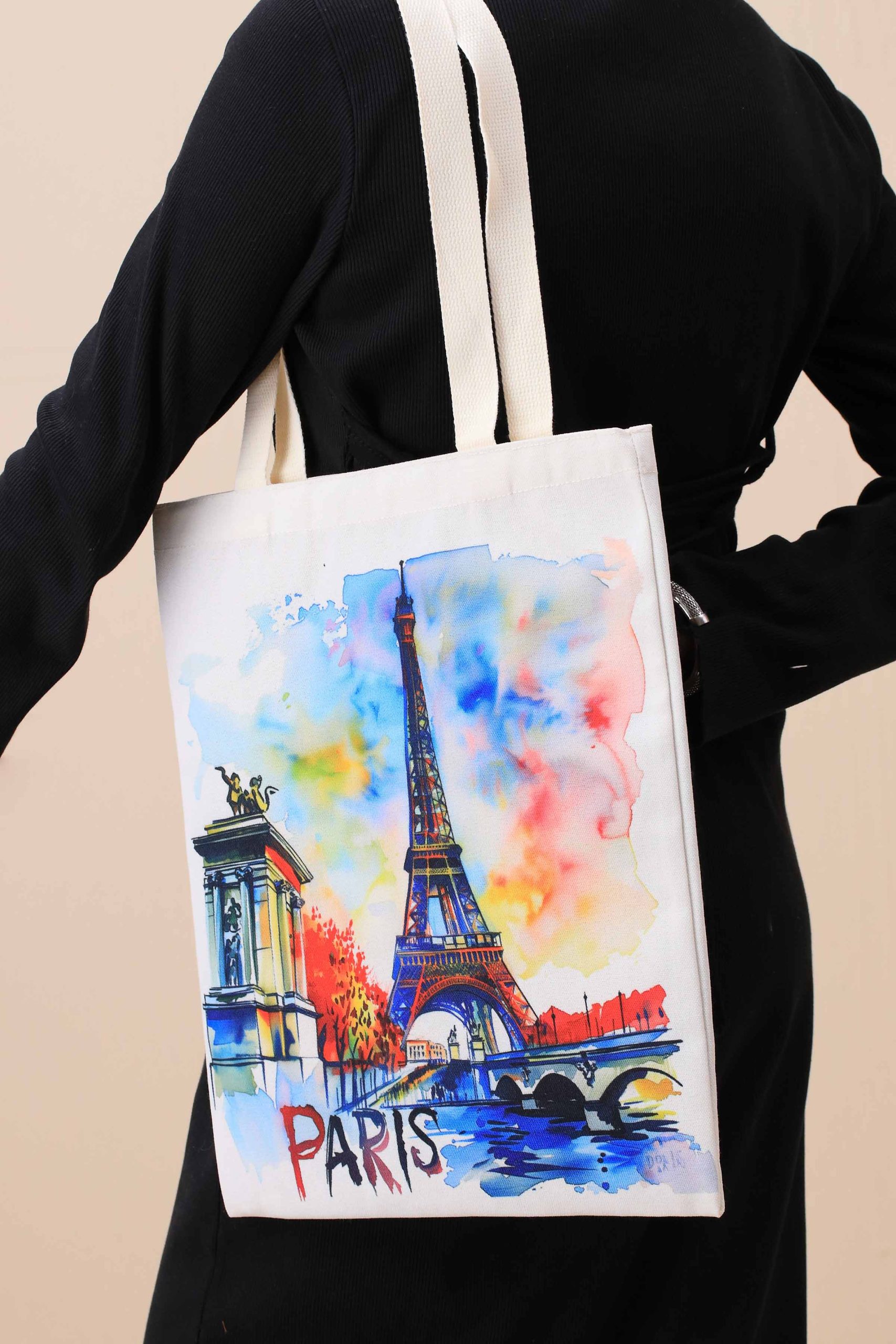 Off White Fabric Bag-443802107 - Image 2