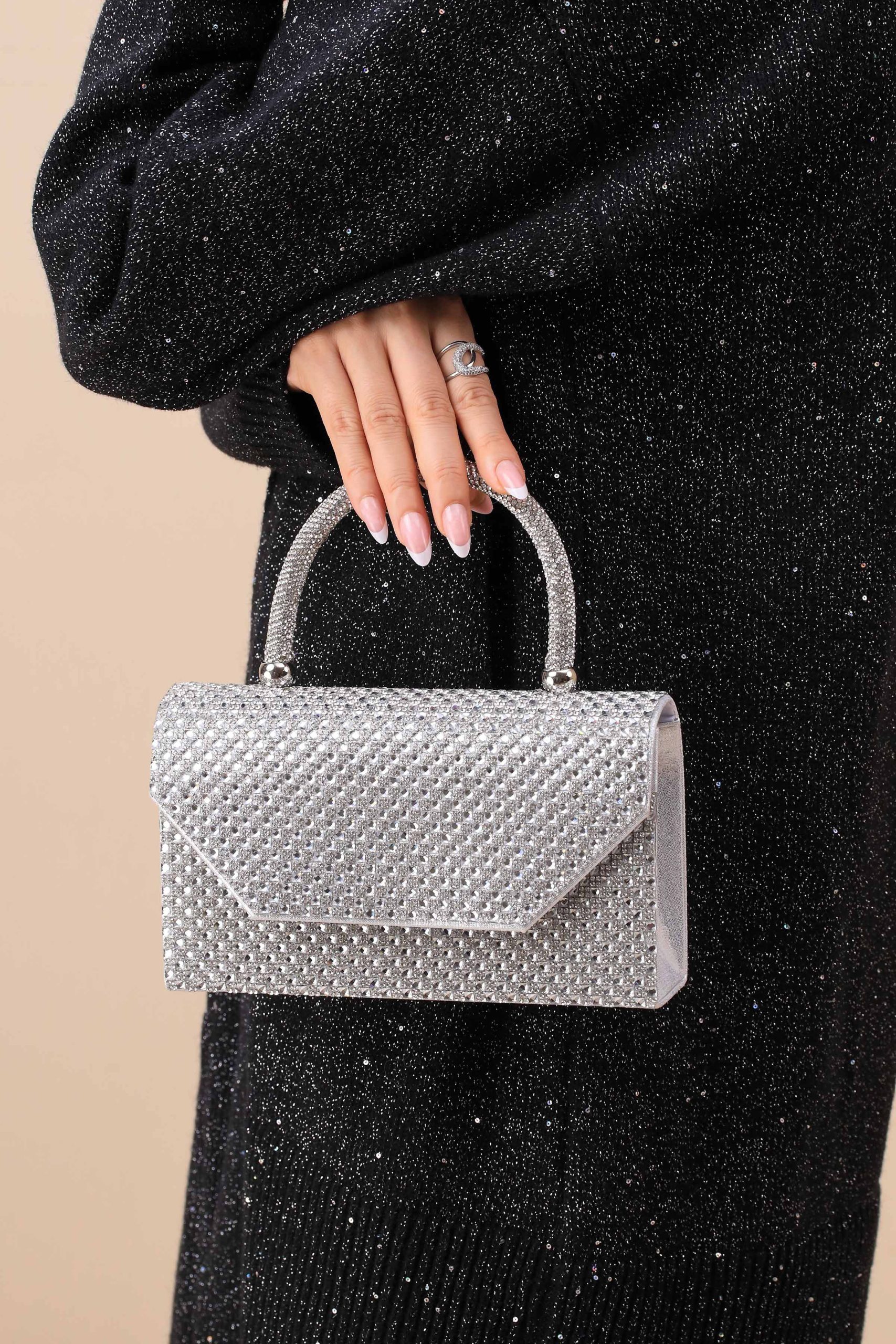 Silver Clutch-444122120 - Image 2