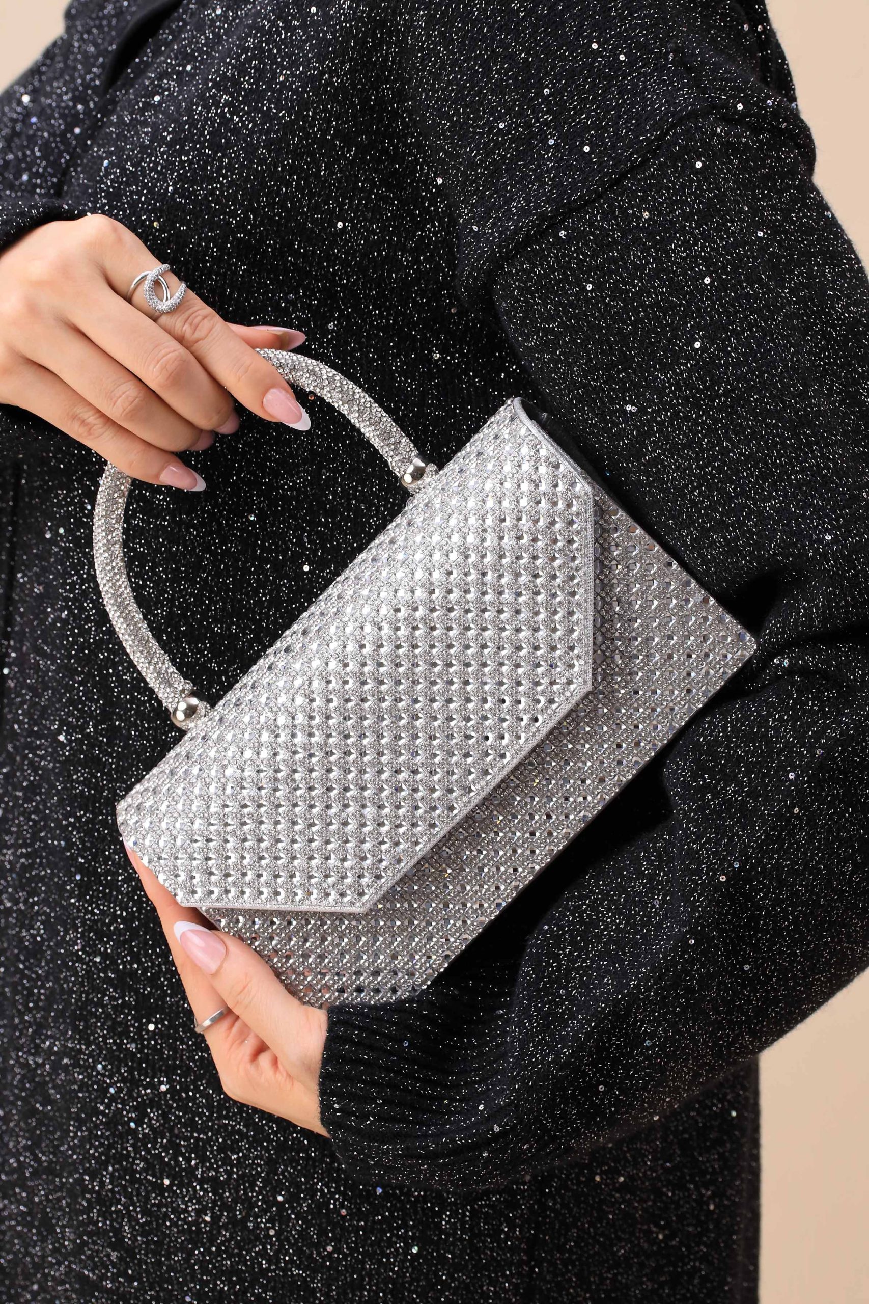 Silver Clutch-444122120 - Image 5