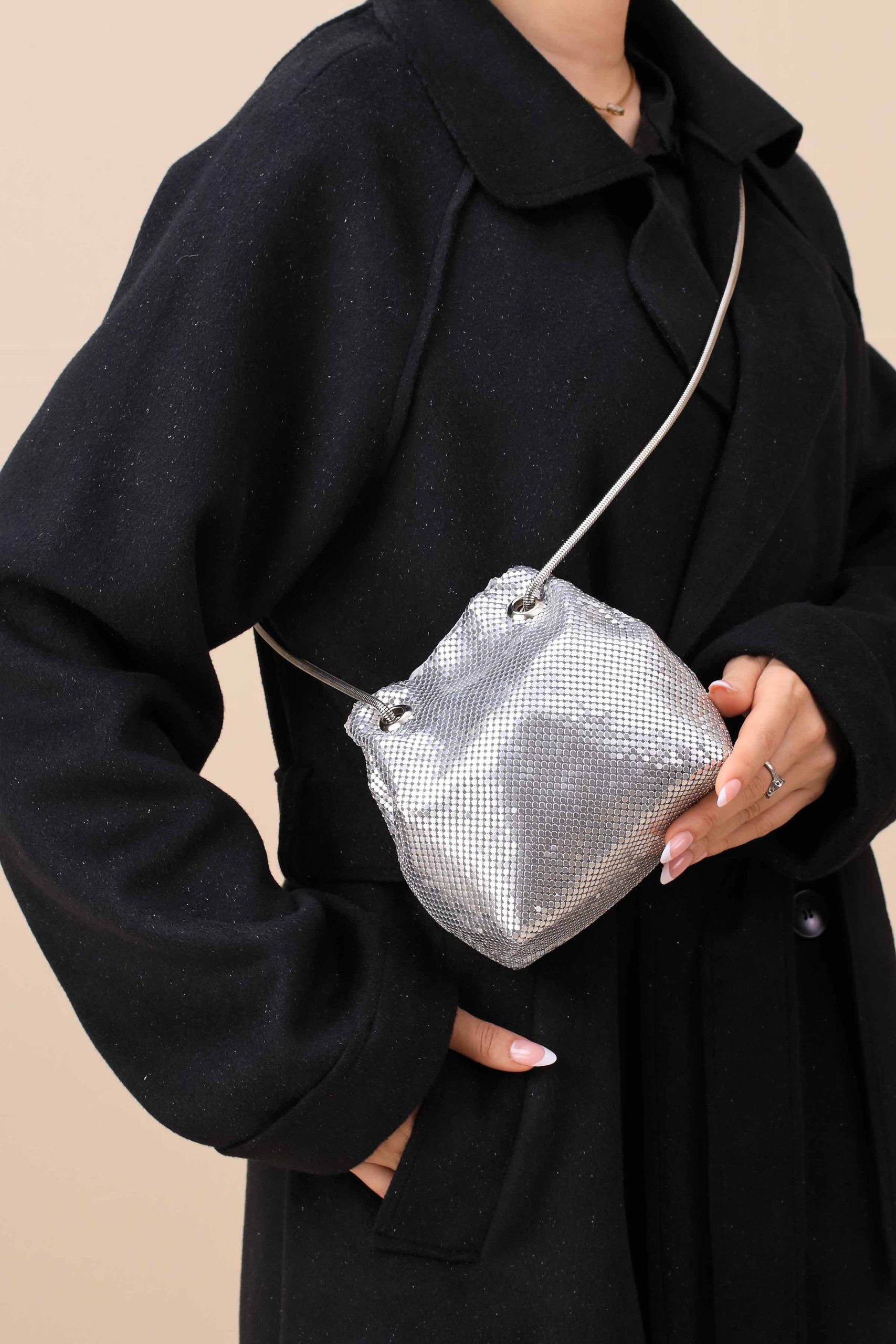 Silver Clutch-444152120 - Image 5
