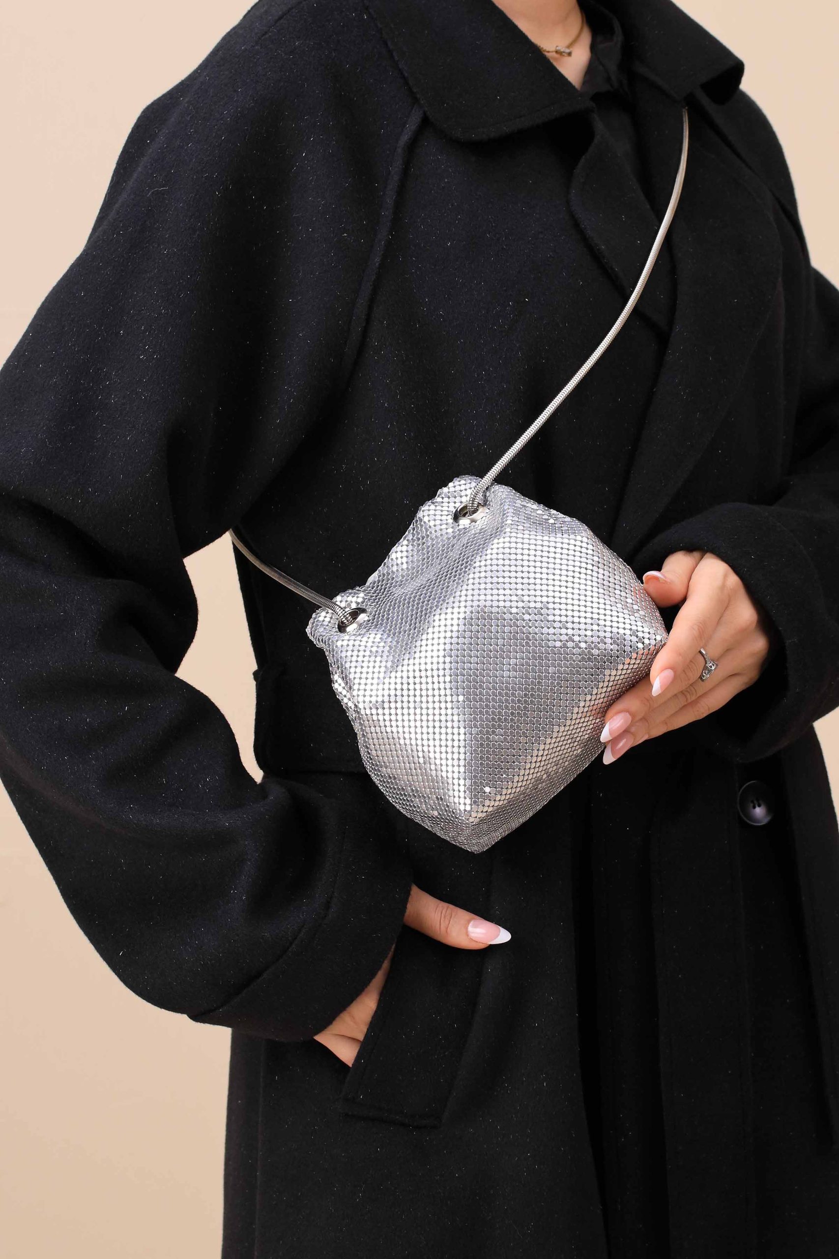 Silver Clutch-444152120 - Image 2