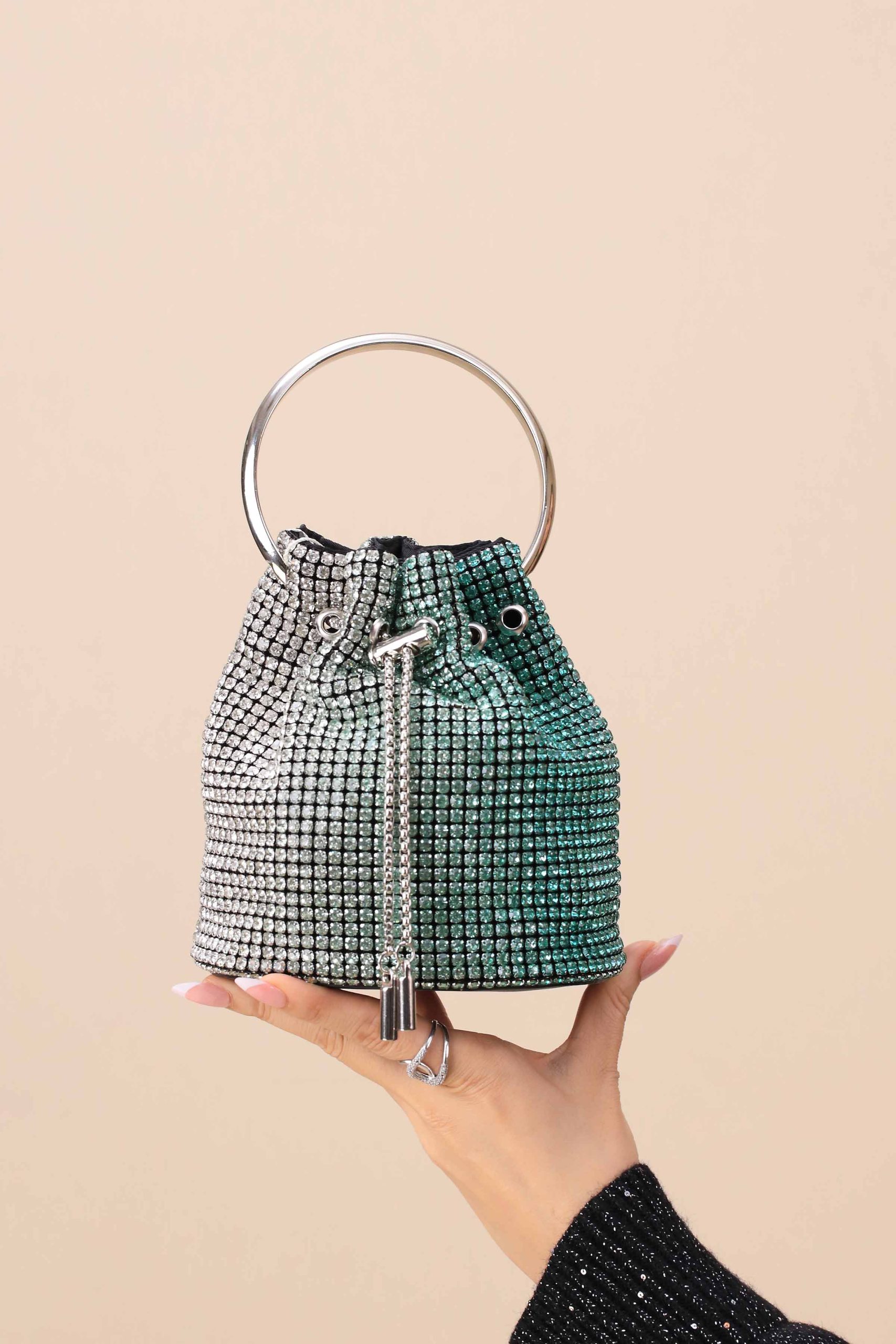 Gradient Green Clutch-444272104