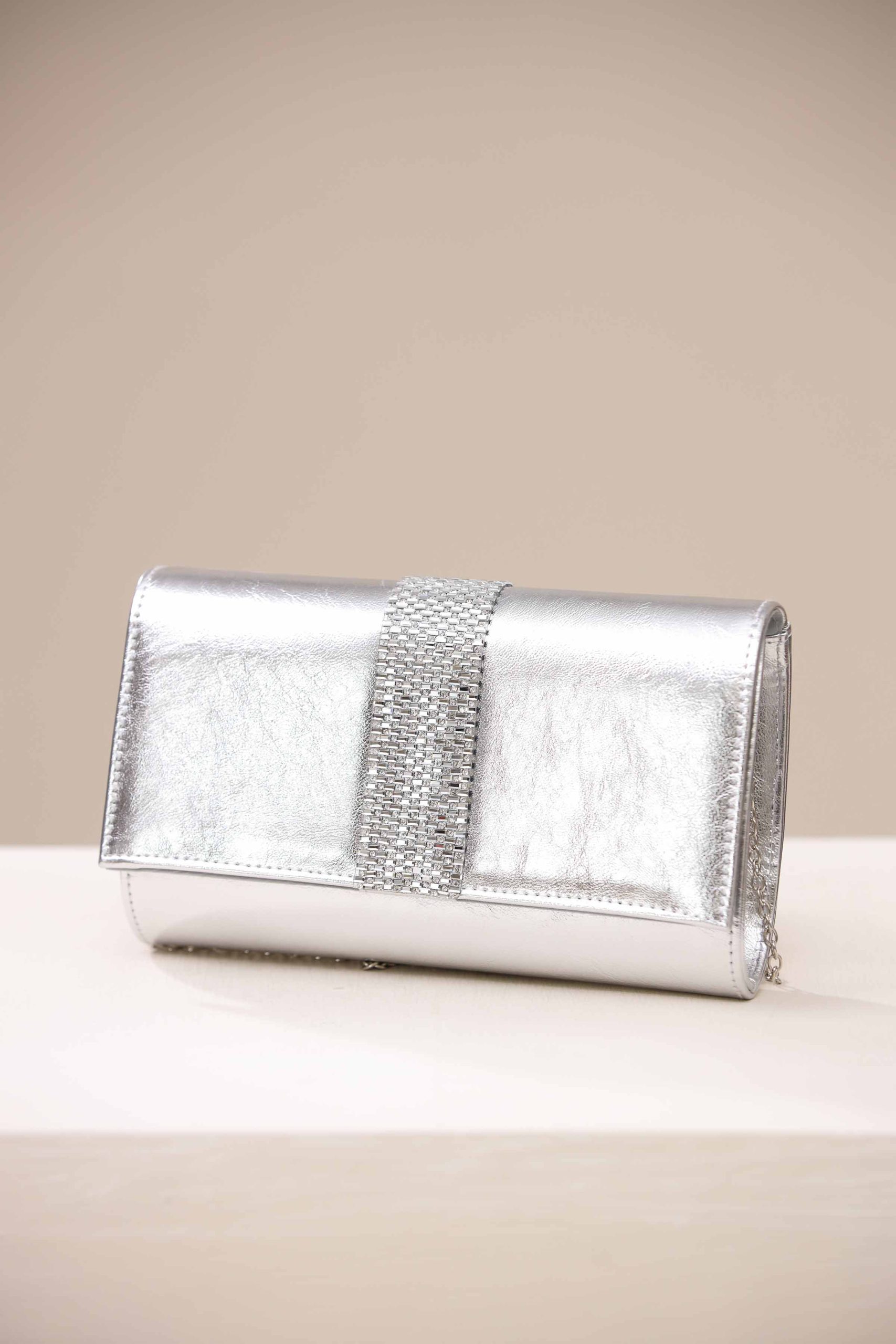 Silver Shoulder Bag-444582120