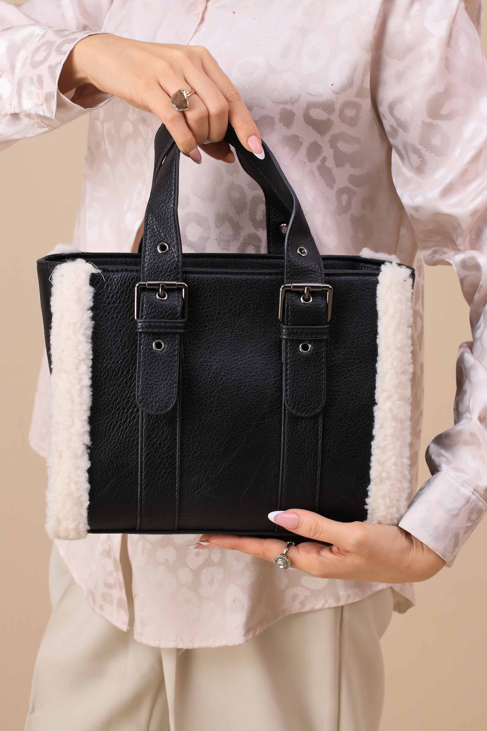 Black Tote Bag-444792103 - Image 2