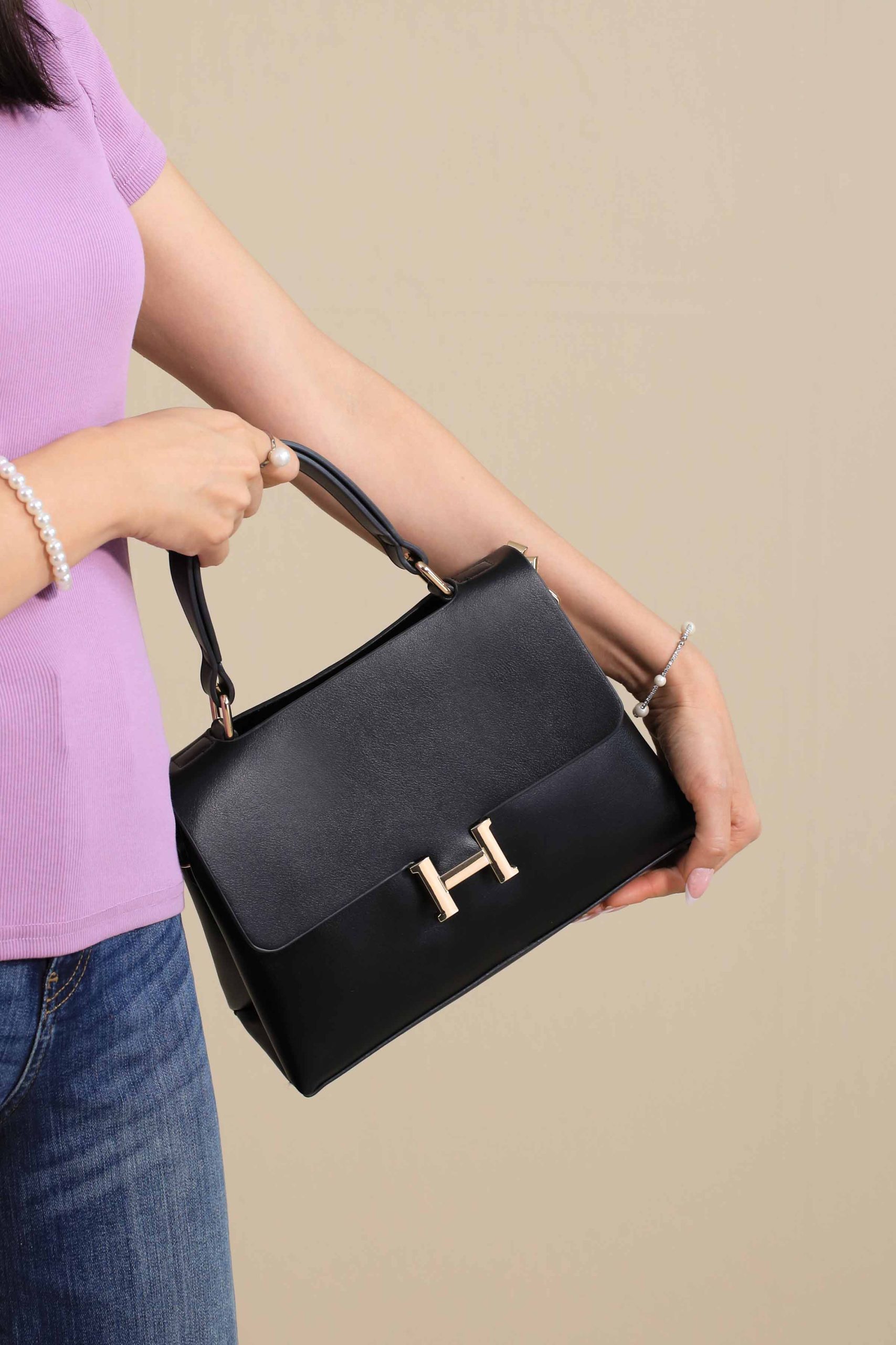 Black Shoulder Bag-444812103 - Image 2