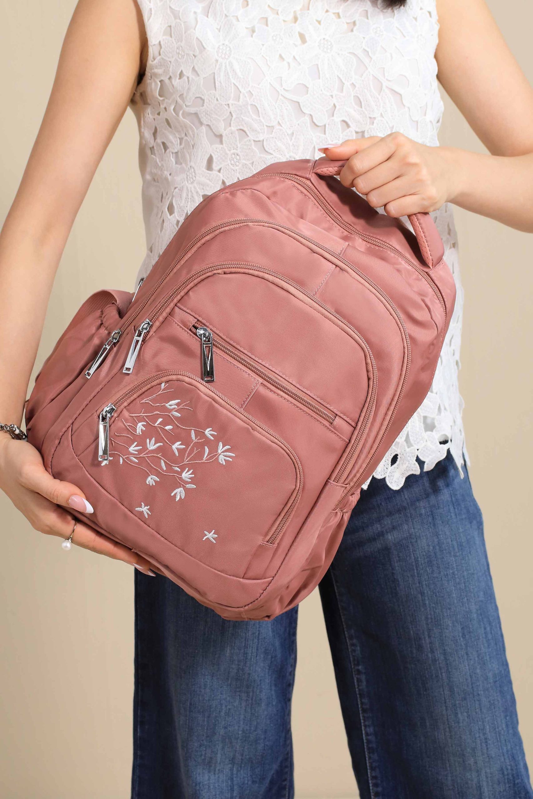 Dark Red Back Pack-445142101 - Image 4
