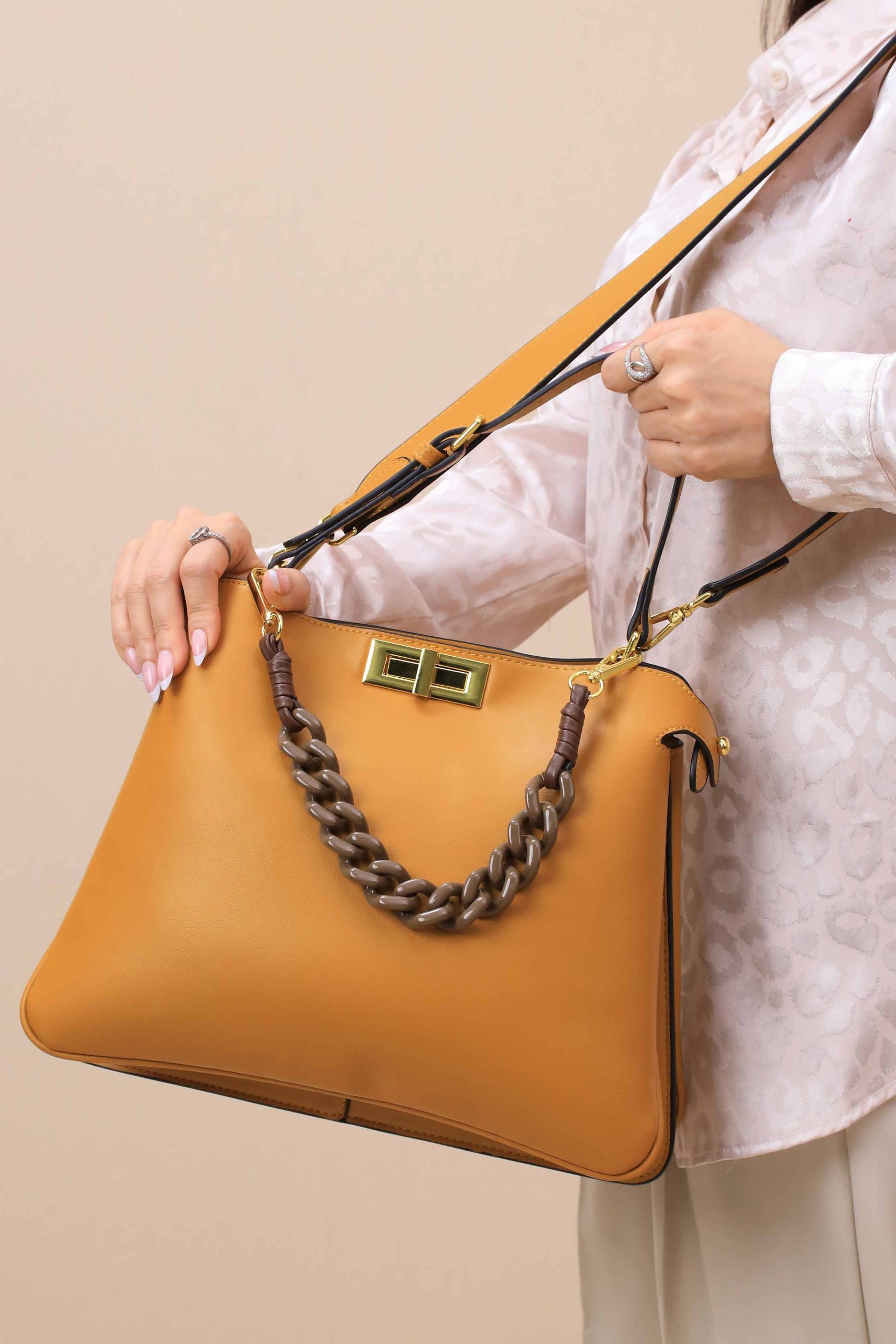 Yellow Shoulder Bag-445462102 - Image 3