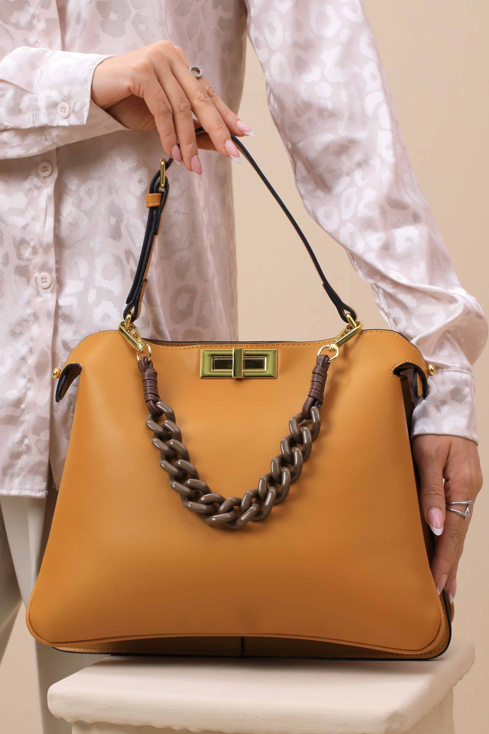 Yellow Shoulder Bag-445462102 - Image 2