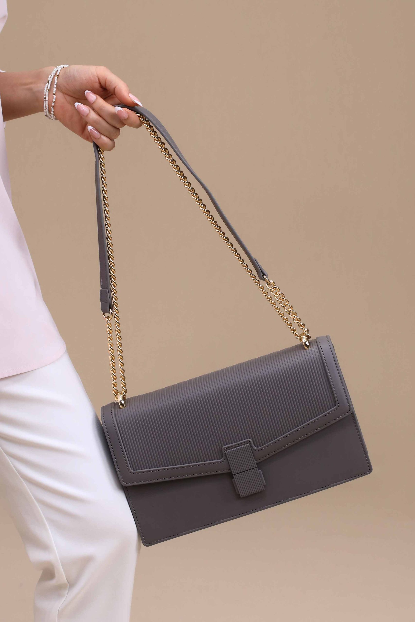 Grey Shoulder Bag-445642111 - Image 4