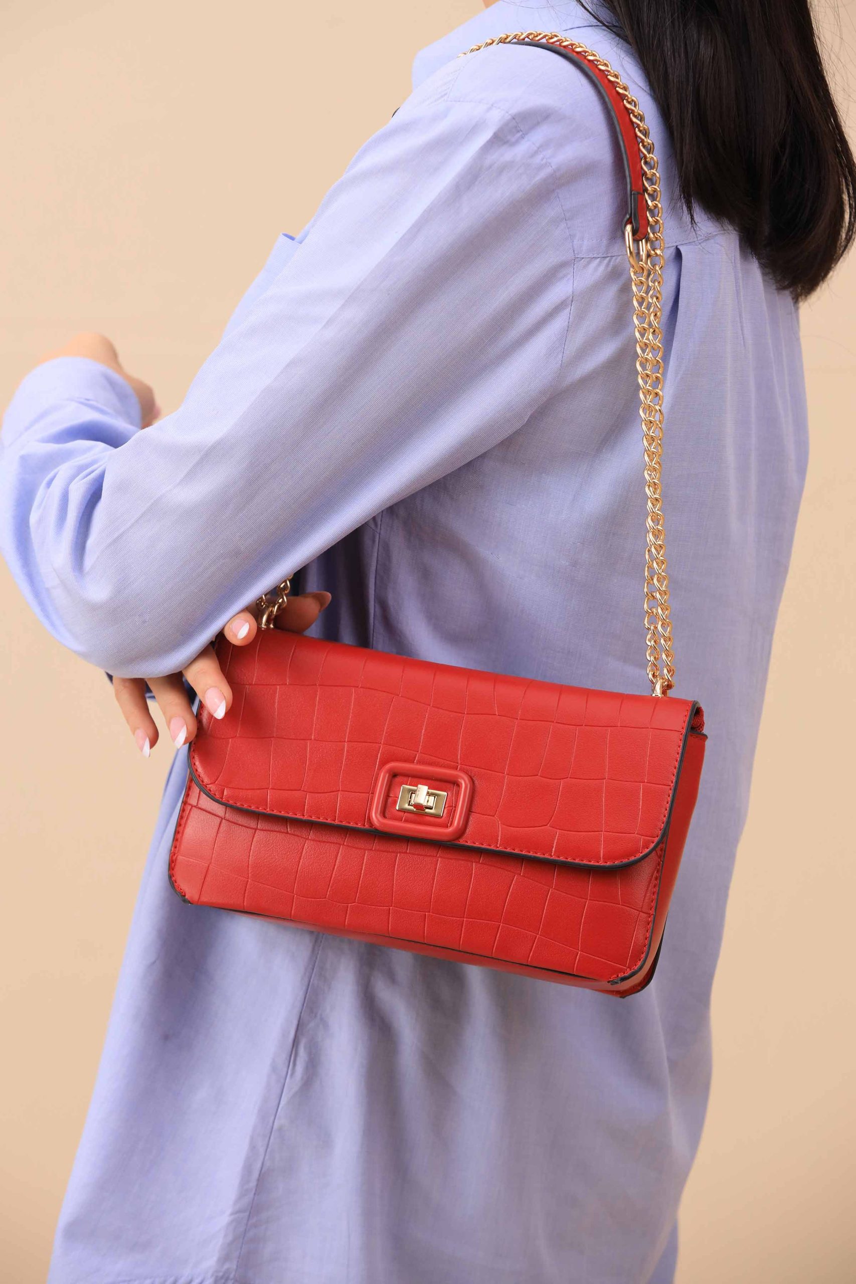 Red Shoulder Bag-445992101 - Image 3