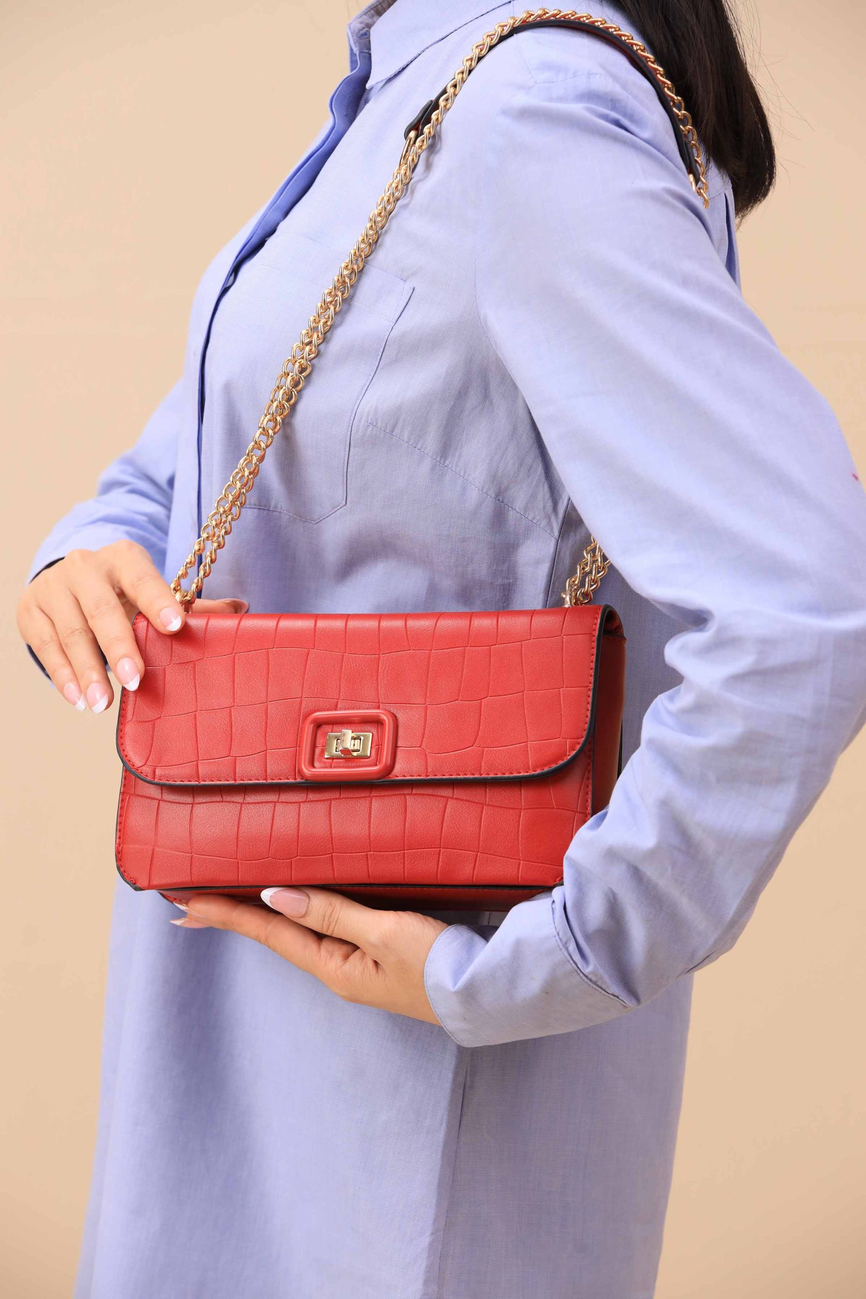 Red Shoulder Bag-445992101 - Image 5