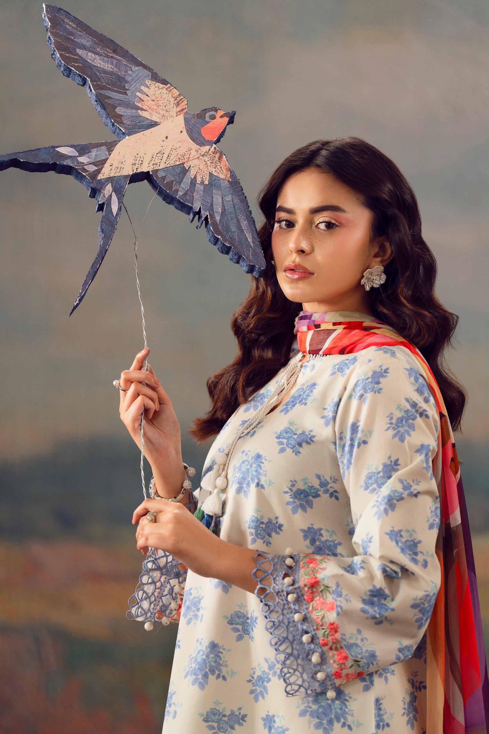 2 Piece - Digital Printed Embroidered Suit - 42601020 - Image 3