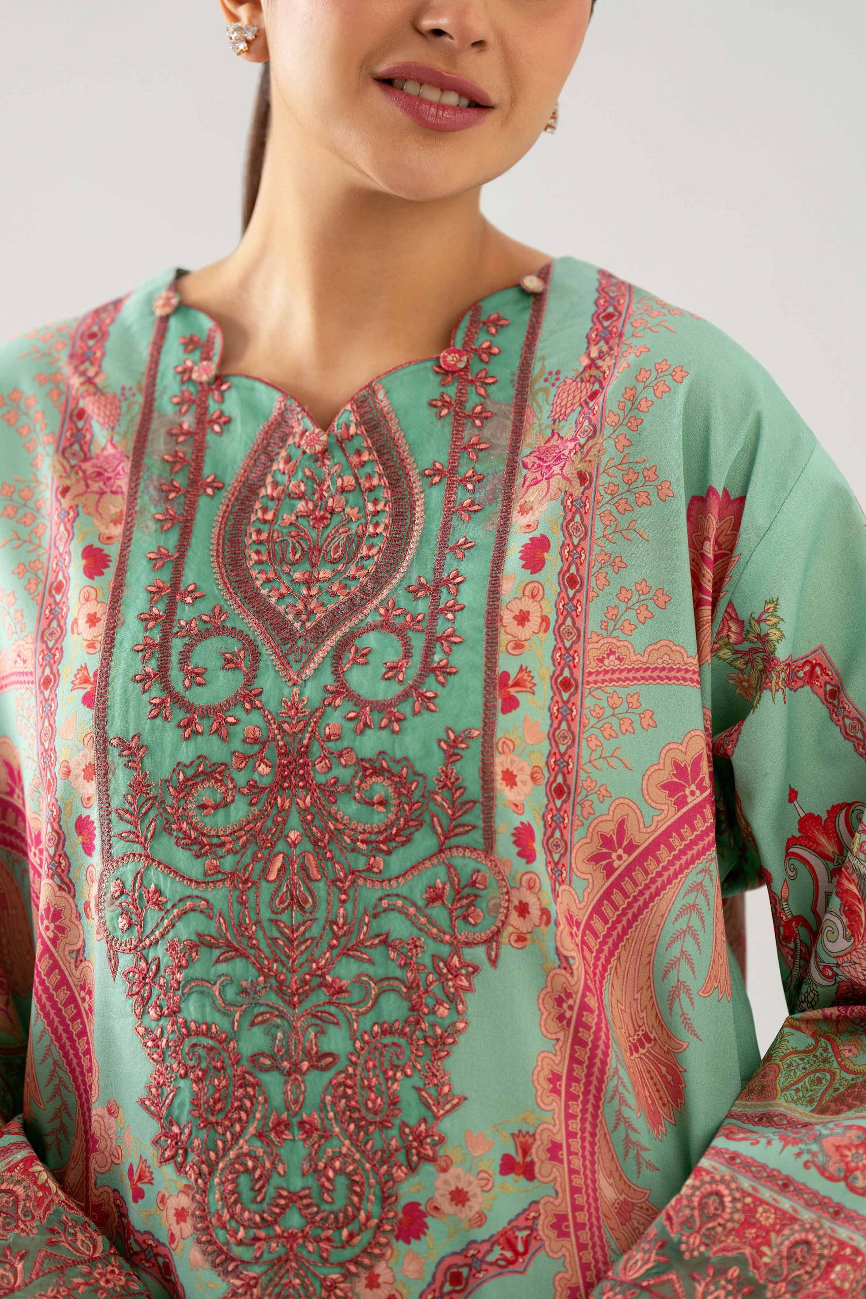 2 Piece - Digital Printed Embroidered Suit - 42601060 - Image 4