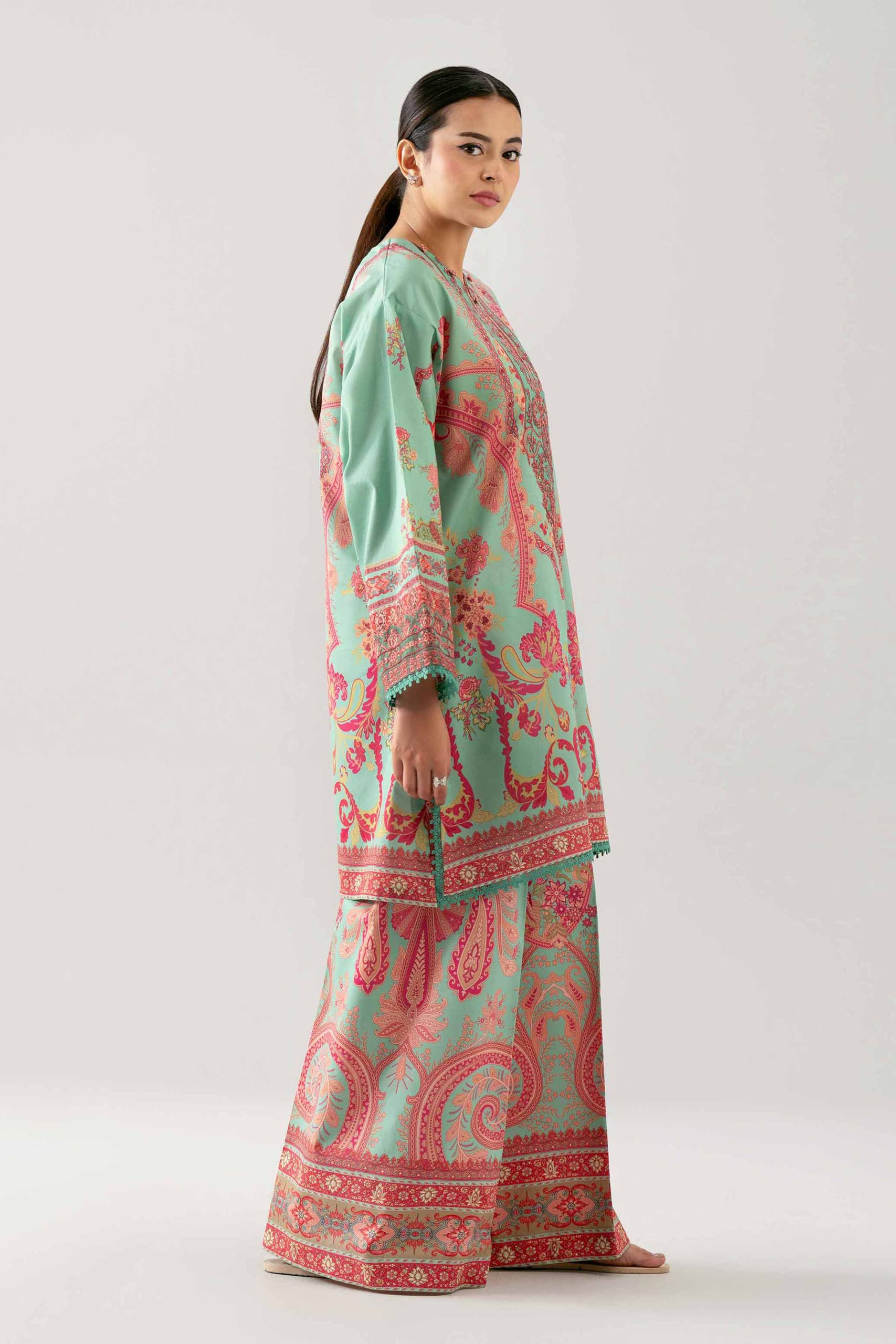 2 Piece - Digital Printed Embroidered Suit - 42601060 - Image 5