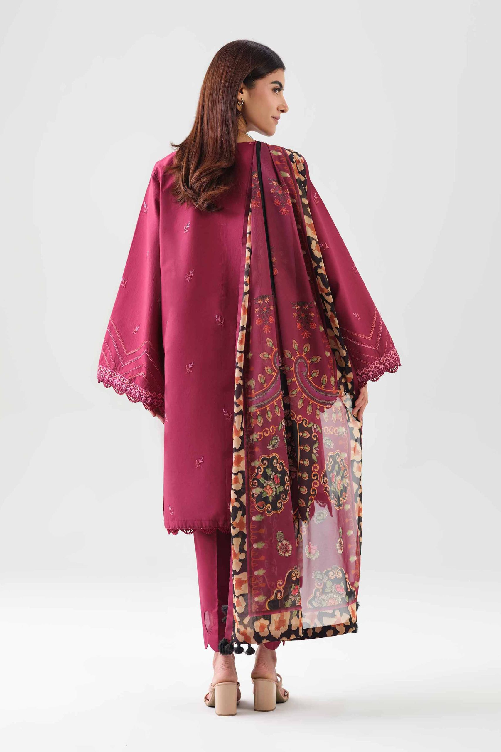 3 Piece - Digital Printed Embroidered Suit - 42601072 - Image 3