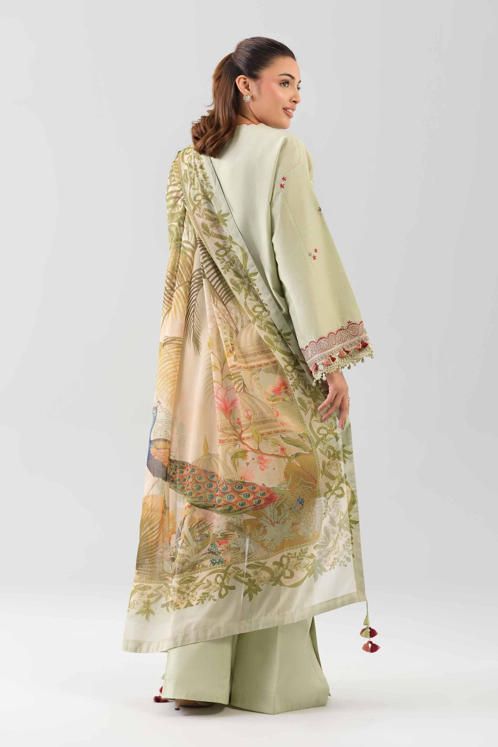 3 Piece - Digital Printed Embroidered Suit - 42601074 - Image 3