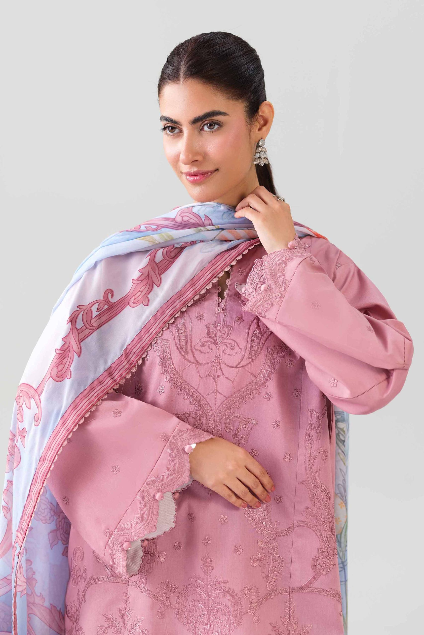 3 Piece - Digital Printed Embroidered Suit - 42601077 - Image 2
