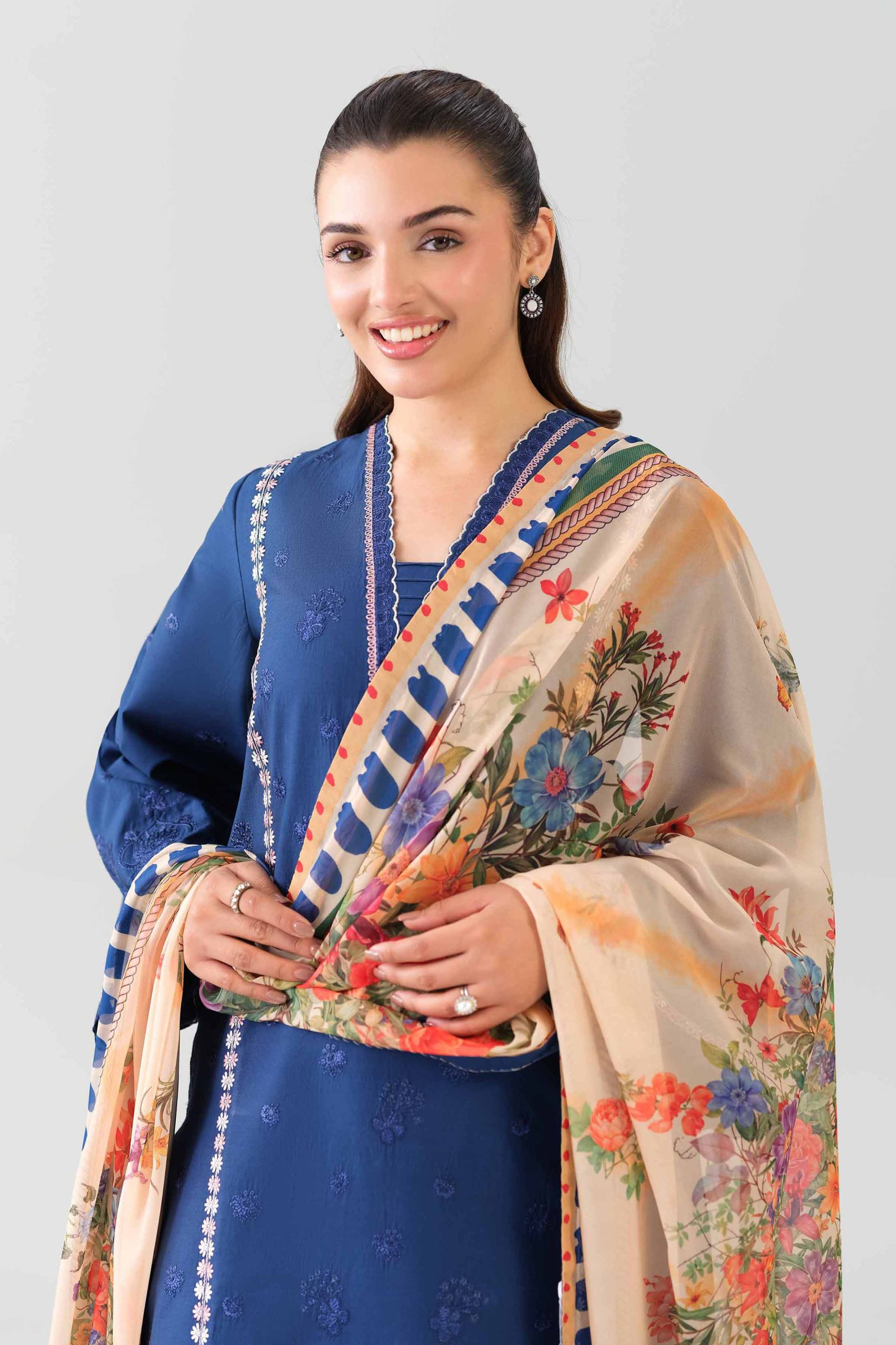 3 Piece - Digital Printed Embroidered Suit - 42601080 - Image 2