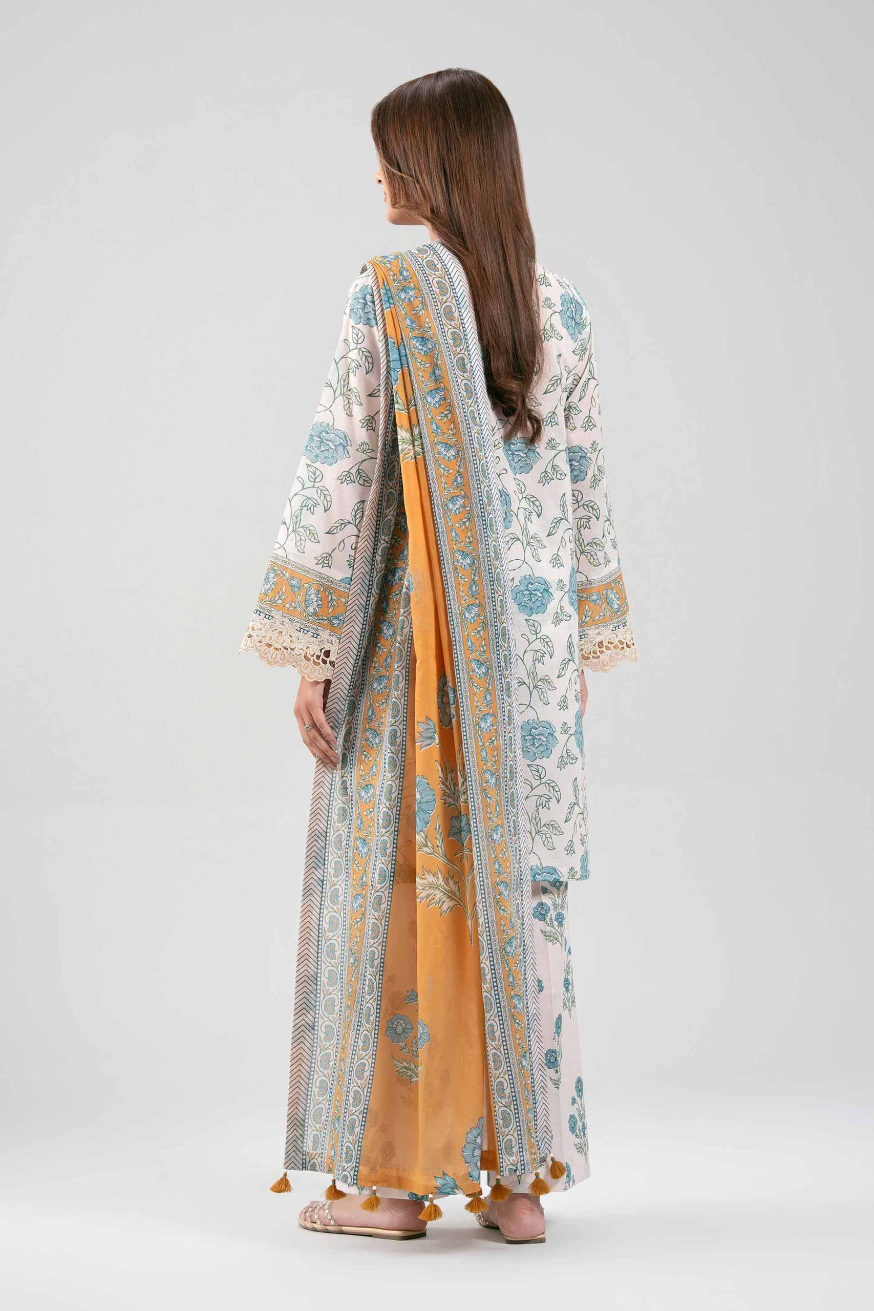 3 Piece - Printed Embroidered Suit - 42601166 - Image 3