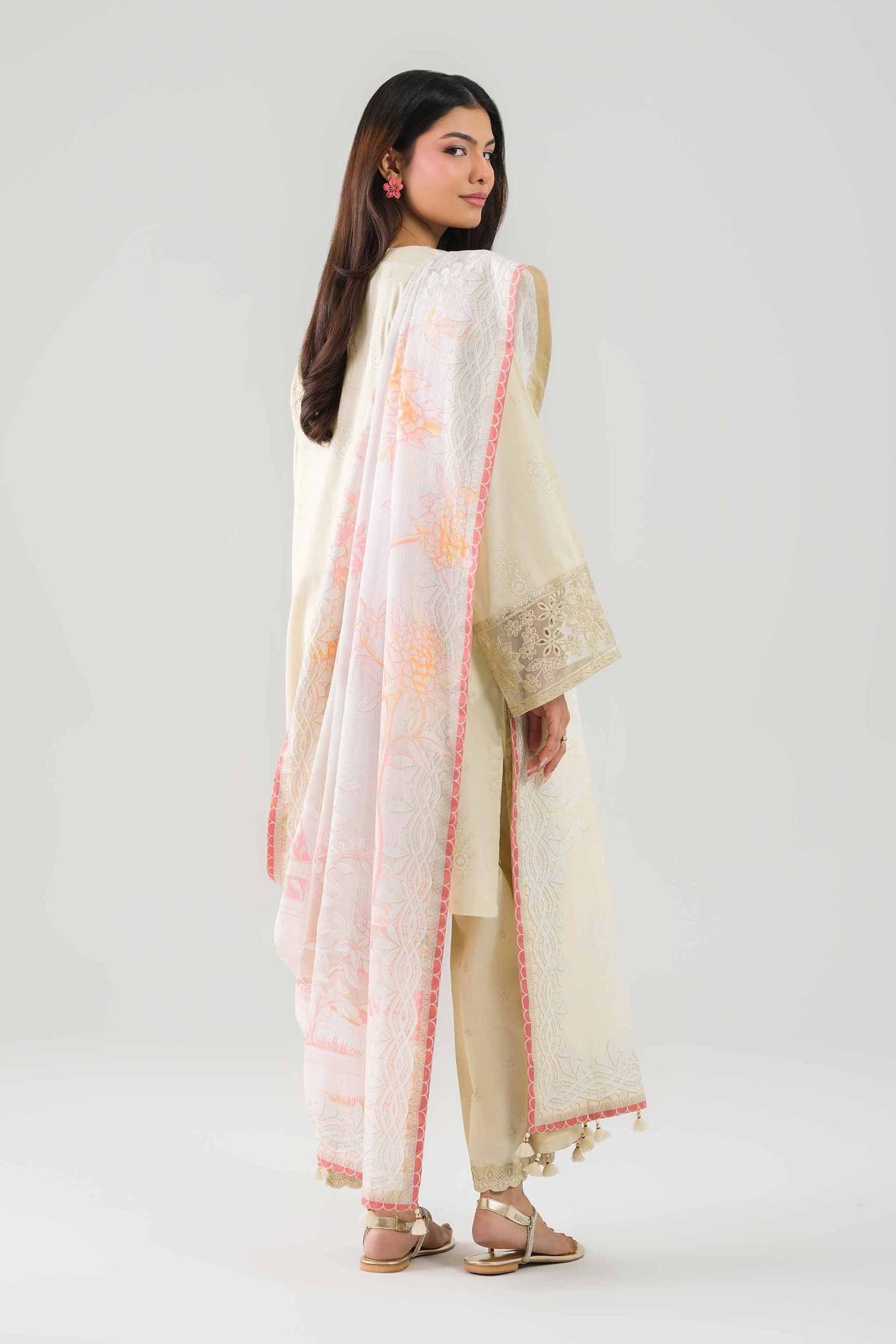 3 Piece - Digital Printed Embroidered Suit - 42601205 - Image 3