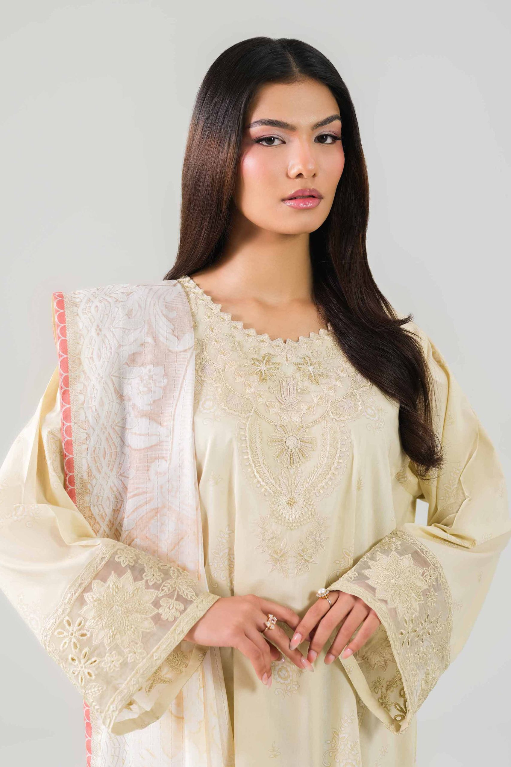 3 Piece - Digital Printed Embroidered Suit - 42601205 - Image 2