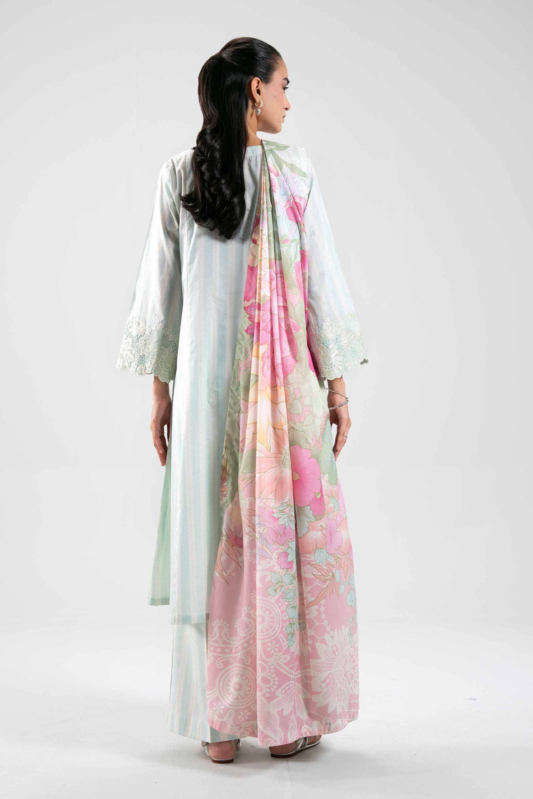 3 Piece - Digital Printed Embroidered Suit - 42601208 - Image 3