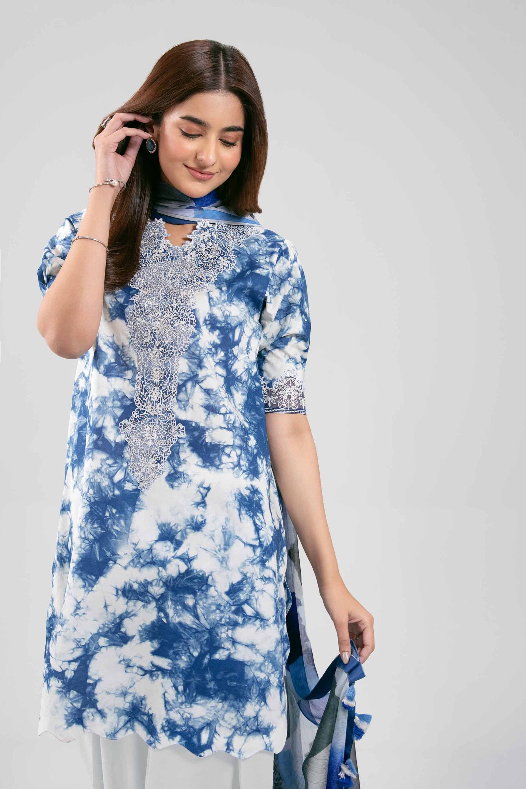 3 Piece - Digital Printed Embroidered Suit - 42601213 - Image 2