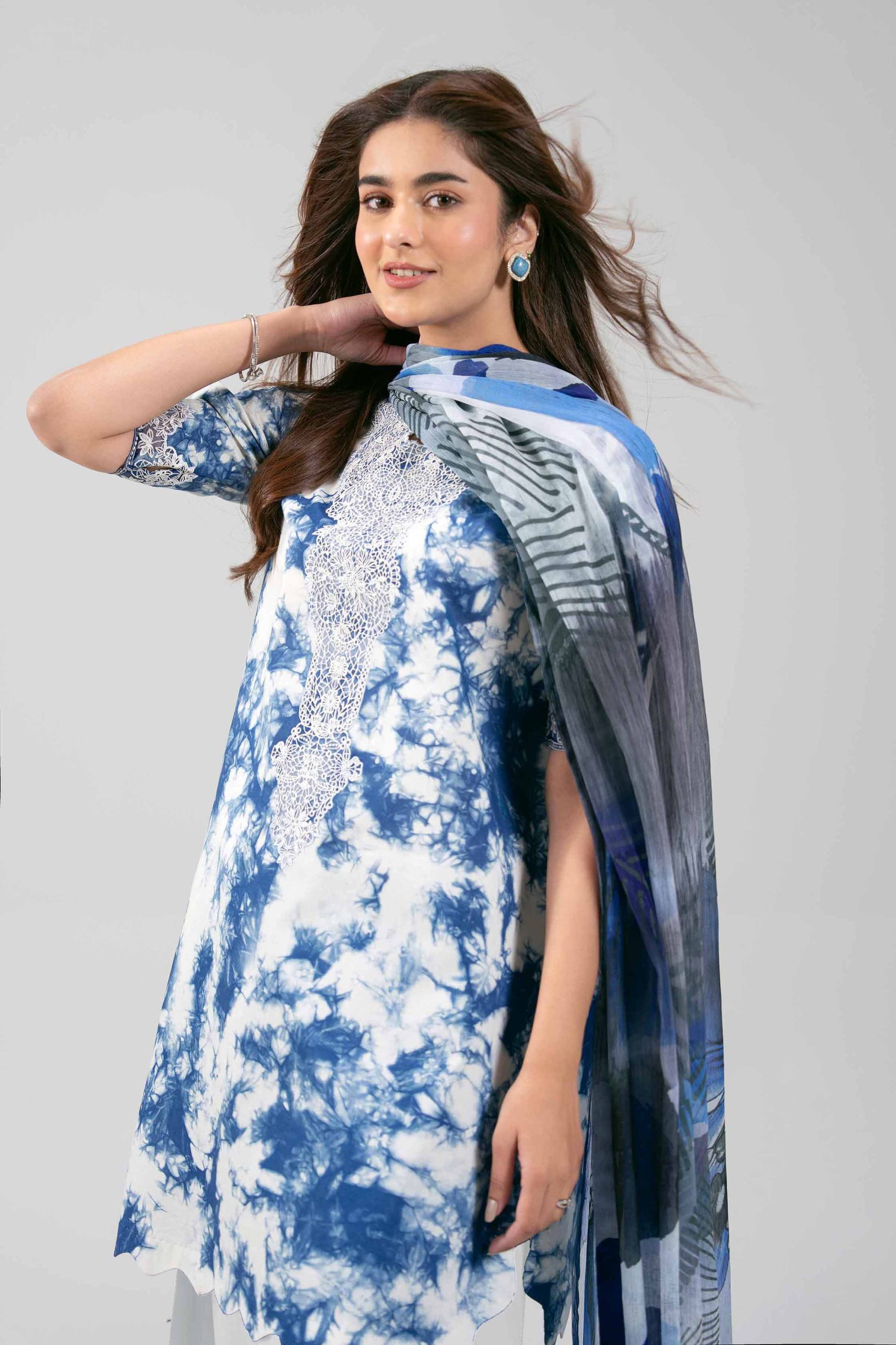 3 Piece - Digital Printed Embroidered Suit - 42601213 - Image 4