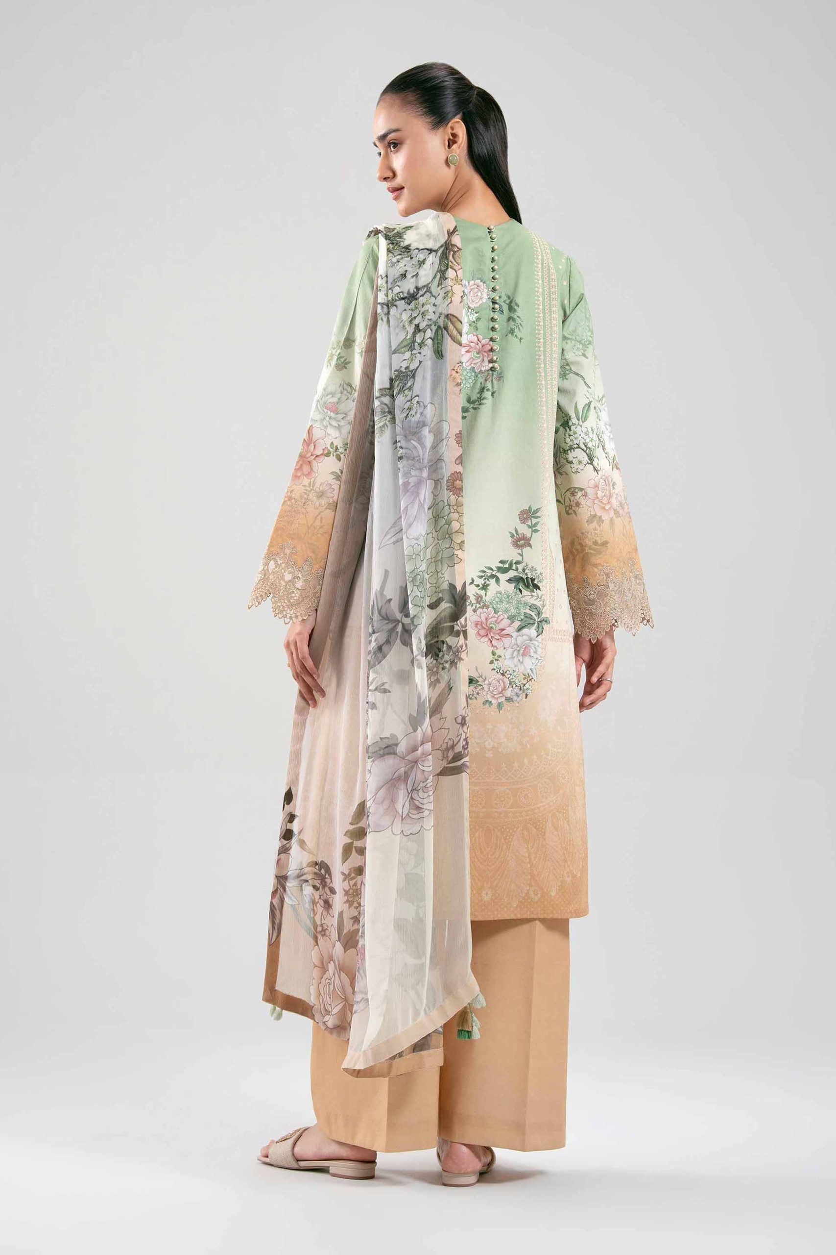 3 Piece - Digital Printed Embroidered Suit - 42601214 - Image 3