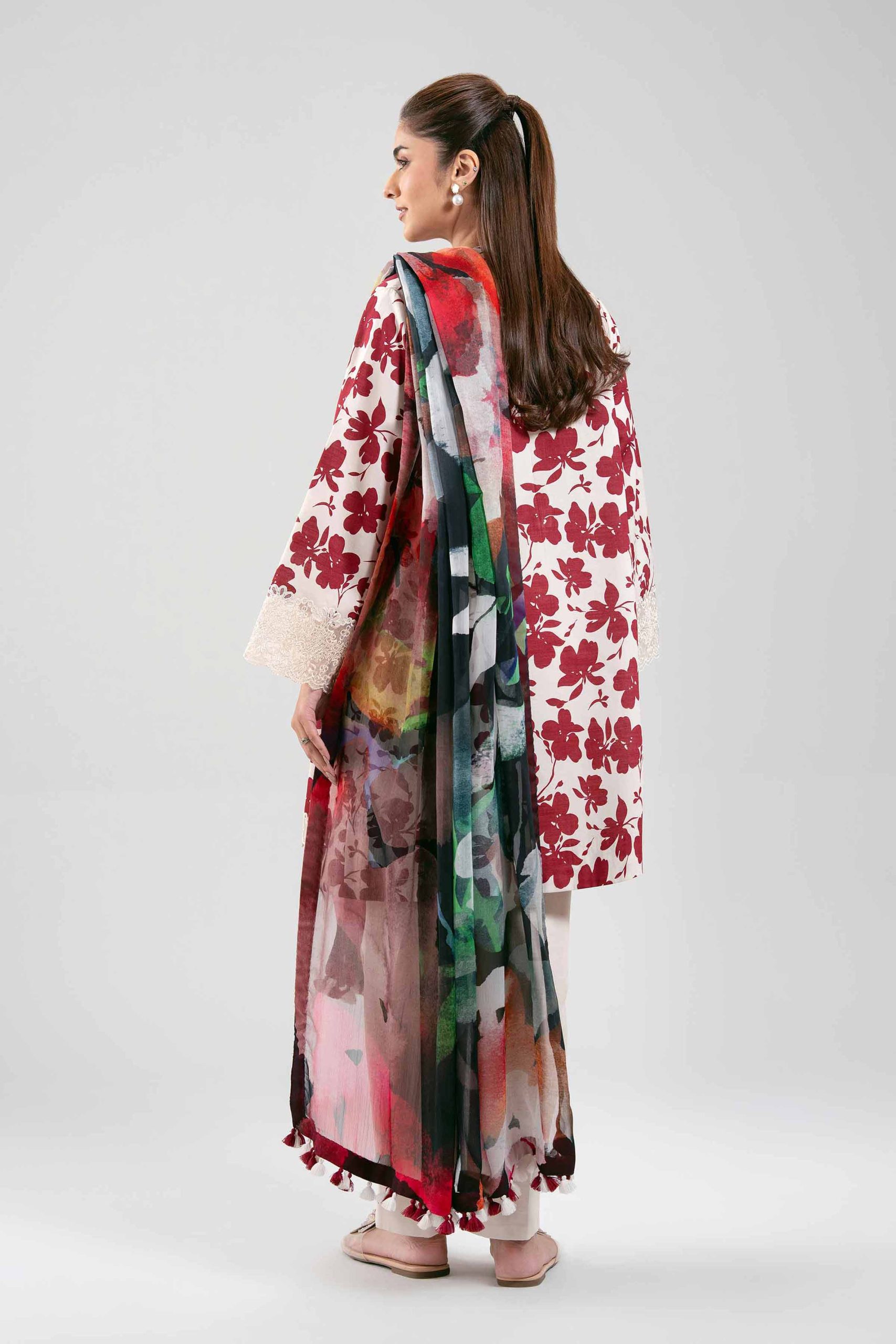 3 Piece - Digital Printed Embroidered Suit - 42601219 - Image 3