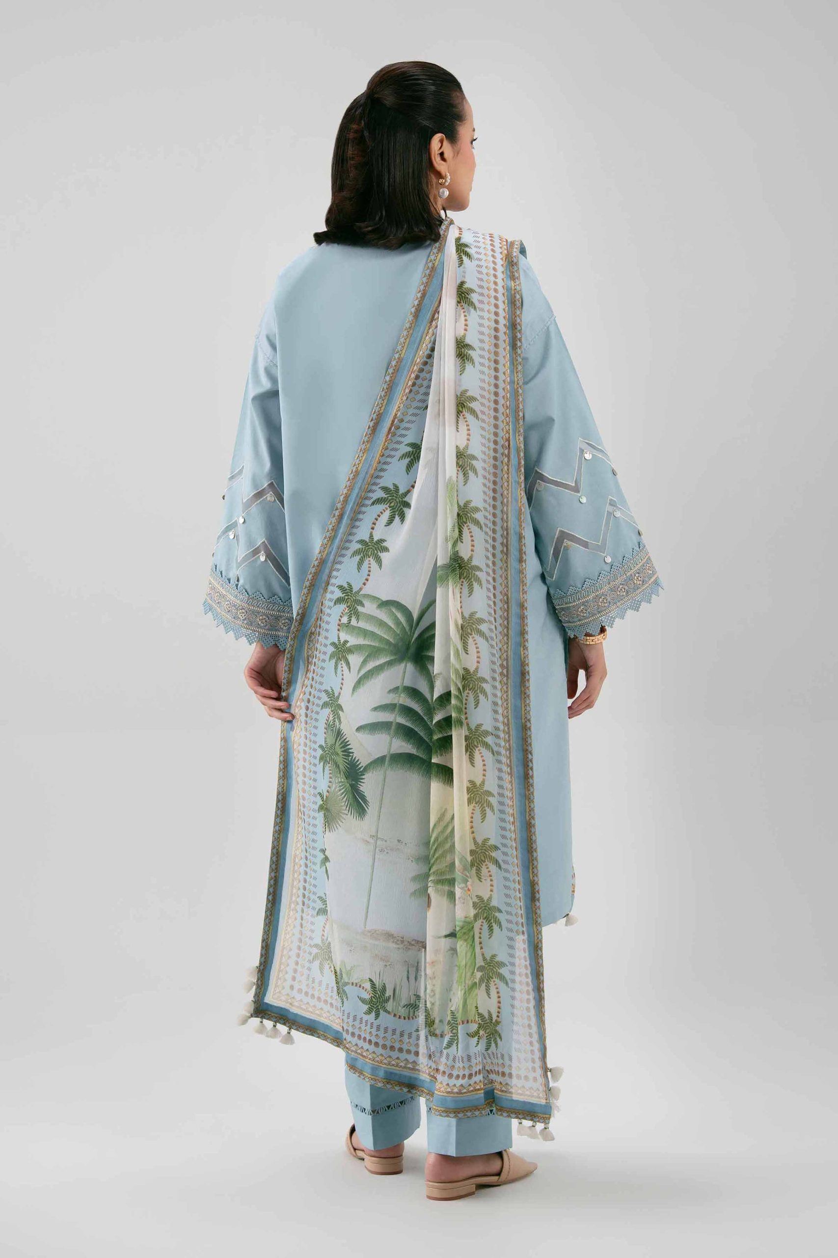 3 Piece - Digital Printed Embroidered Suit - 42601223 - Image 3