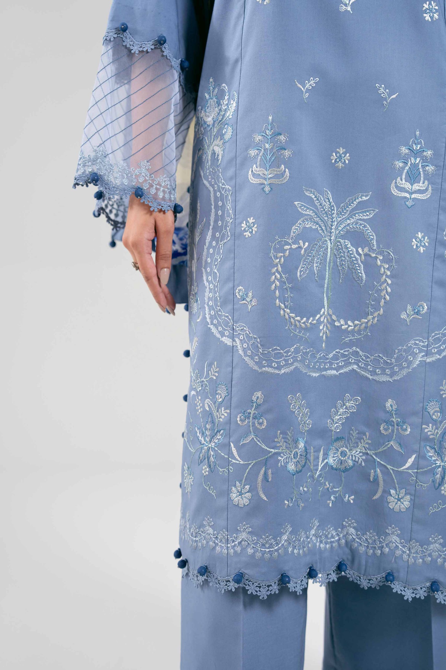 3 Piece - Digital Printed Embroidered Suit - 42601224 - Image 4