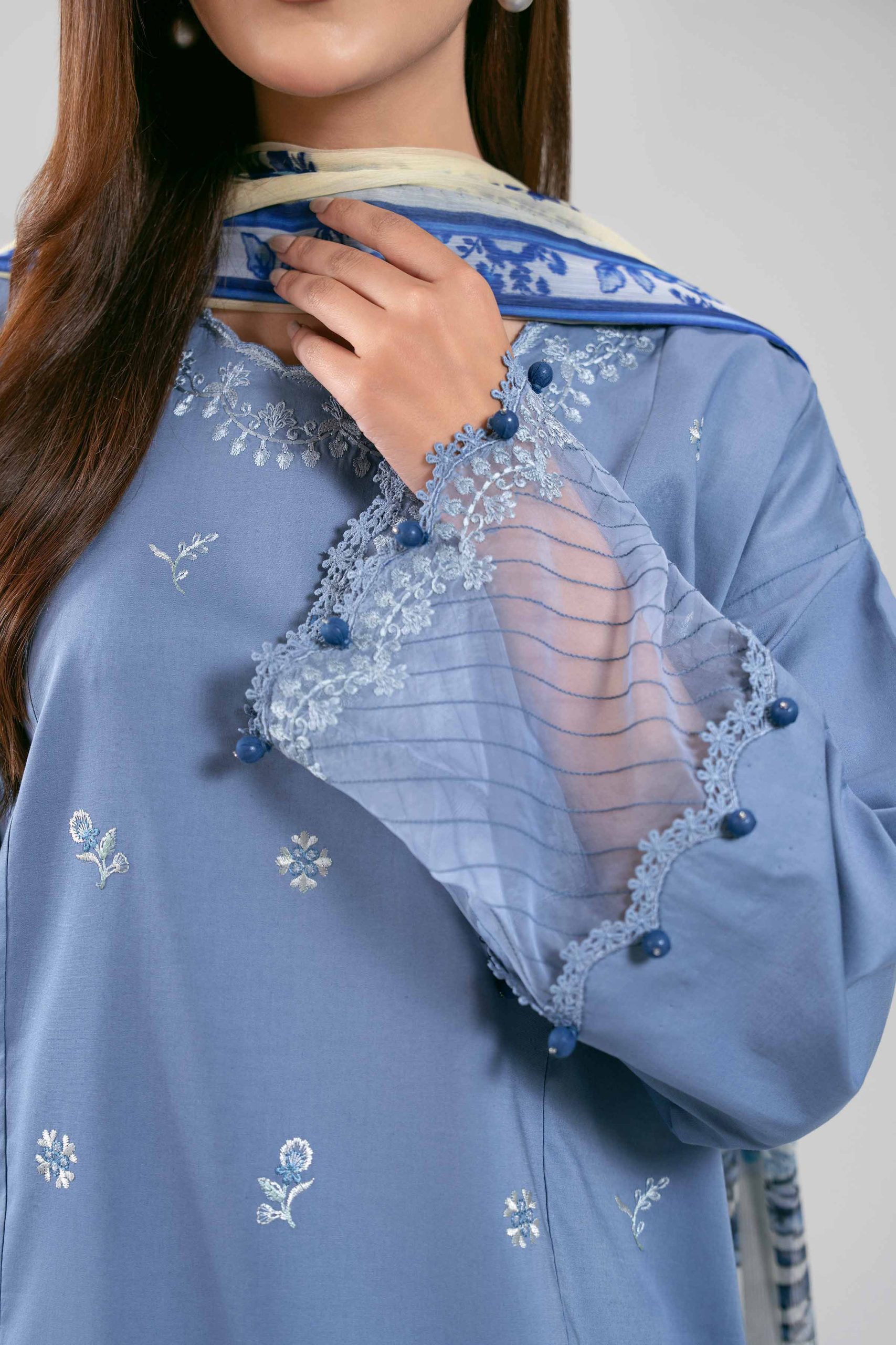 3 Piece - Digital Printed Embroidered Suit - 42601224 - Image 5
