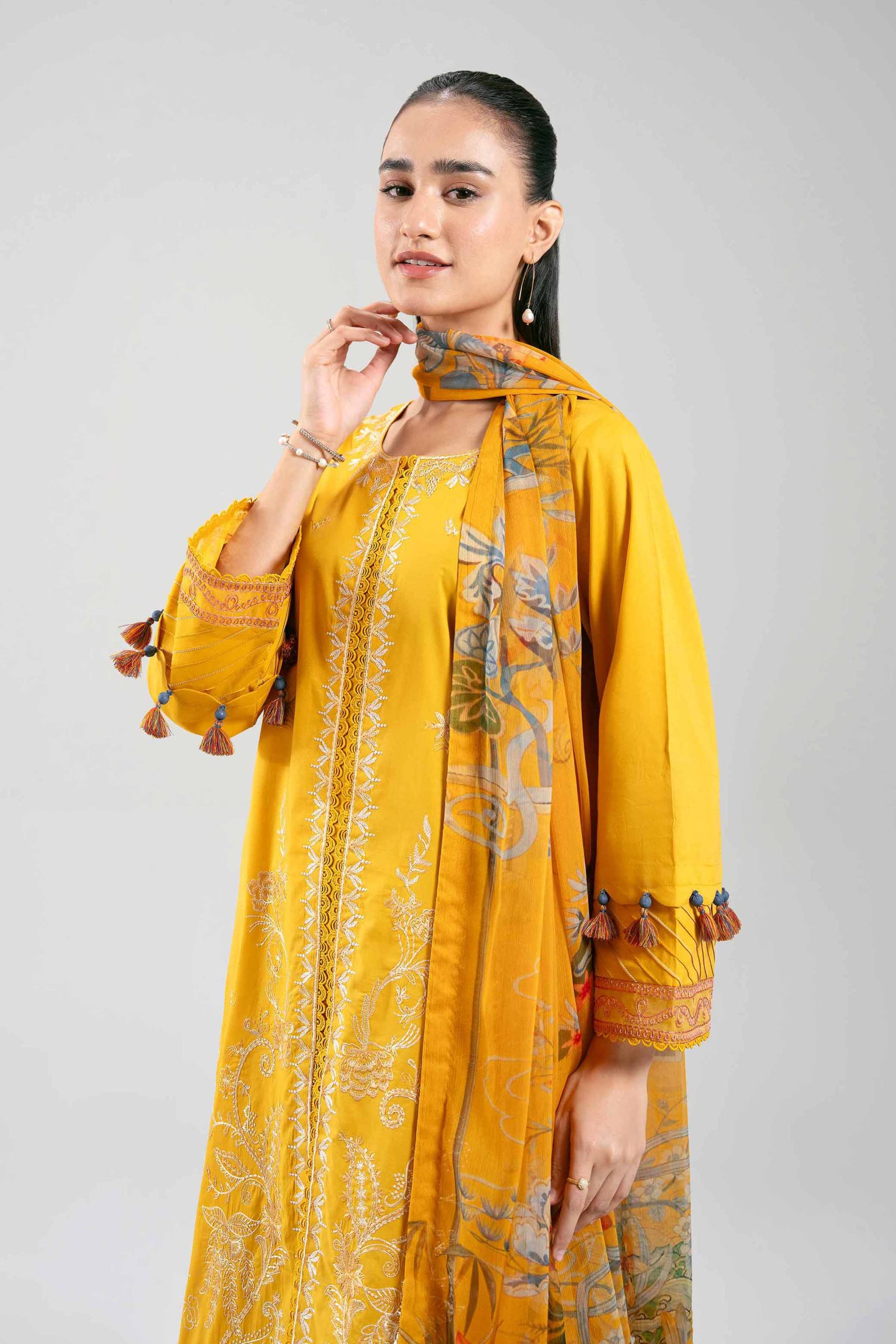 3 Piece - Digital Printed Embroidered Suit - 42601227 - Image 2