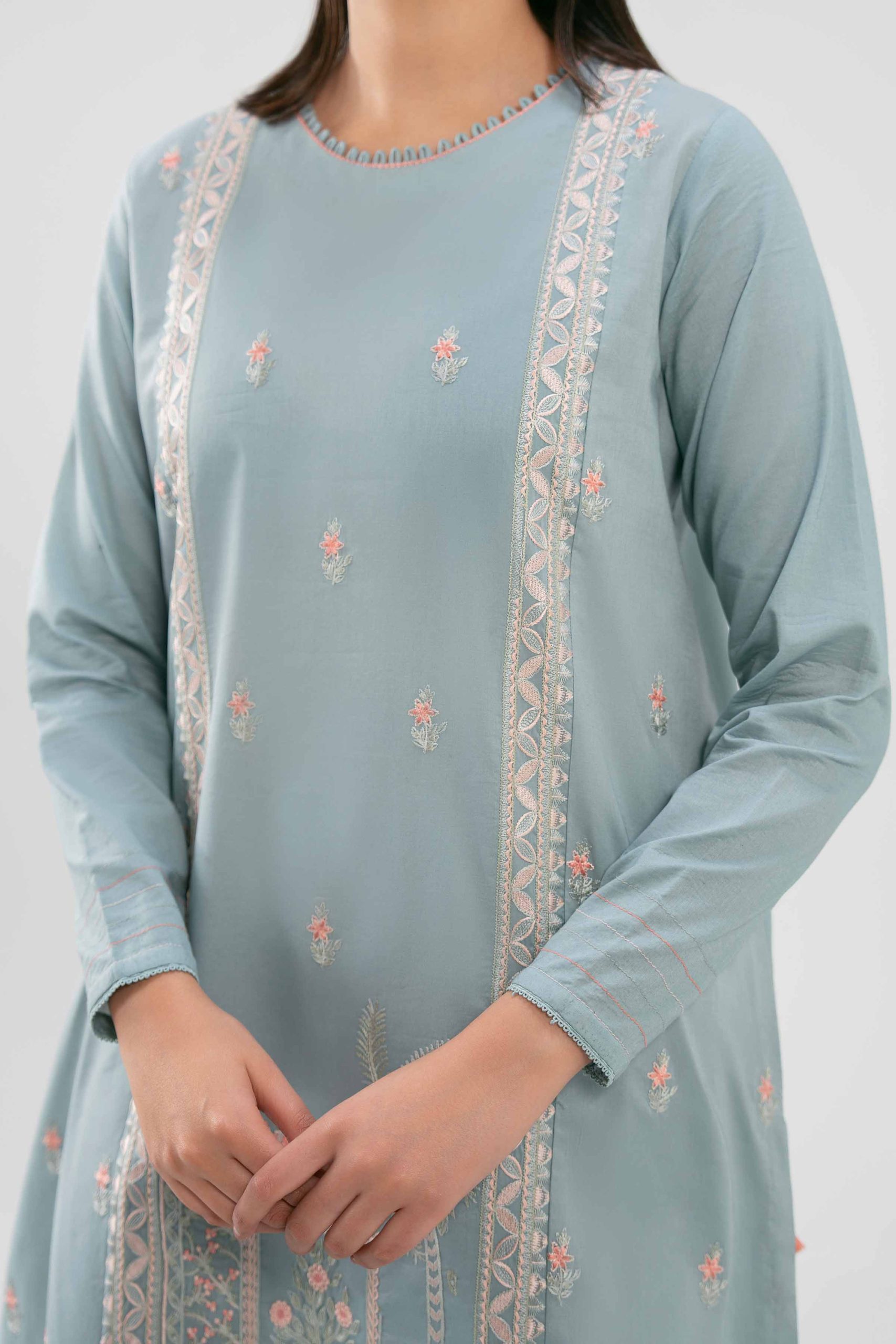 3 Piece - Digital Printed Embroidered Suit - 42601230 - Image 5