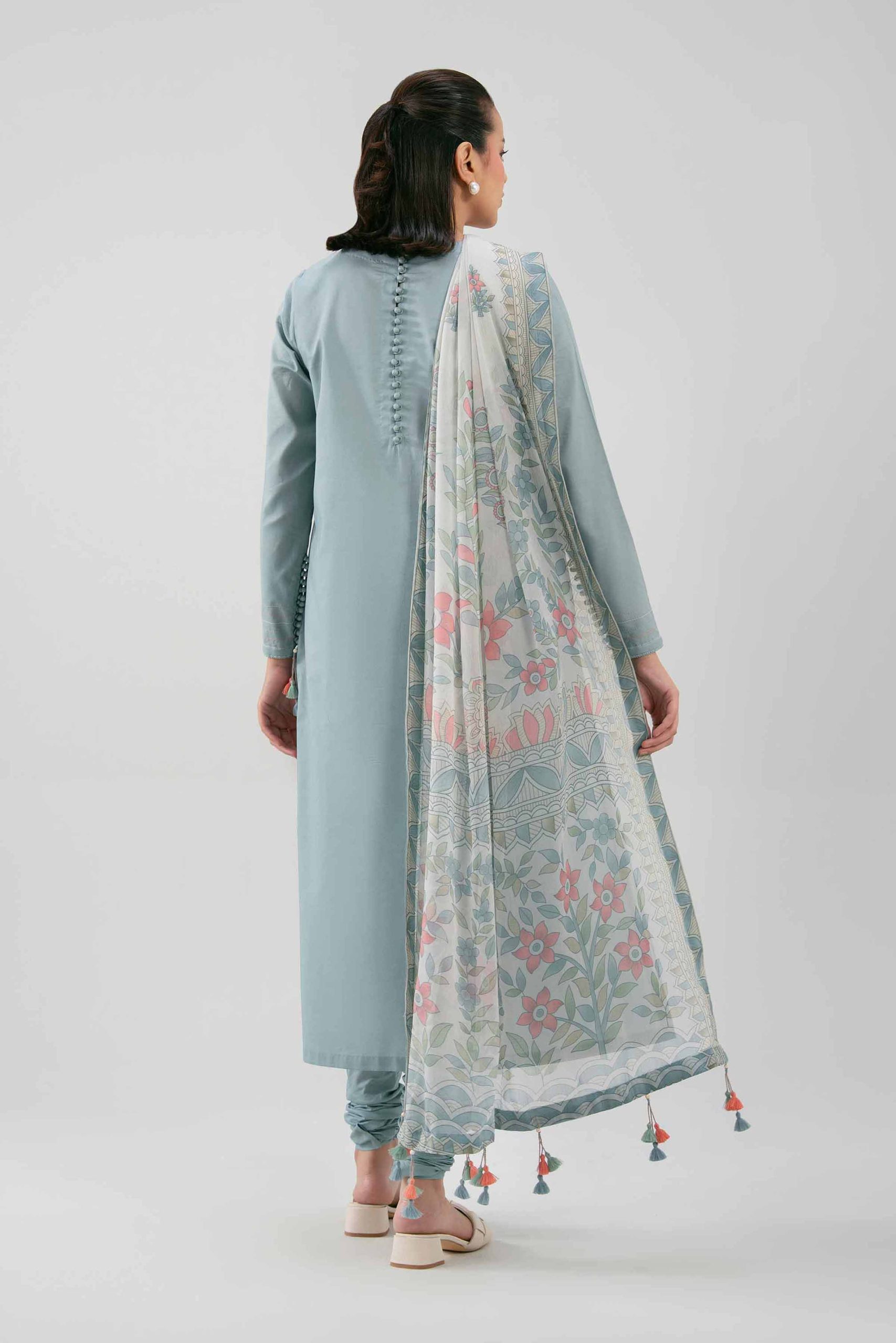 3 Piece - Digital Printed Embroidered Suit - 42601230 - Image 3