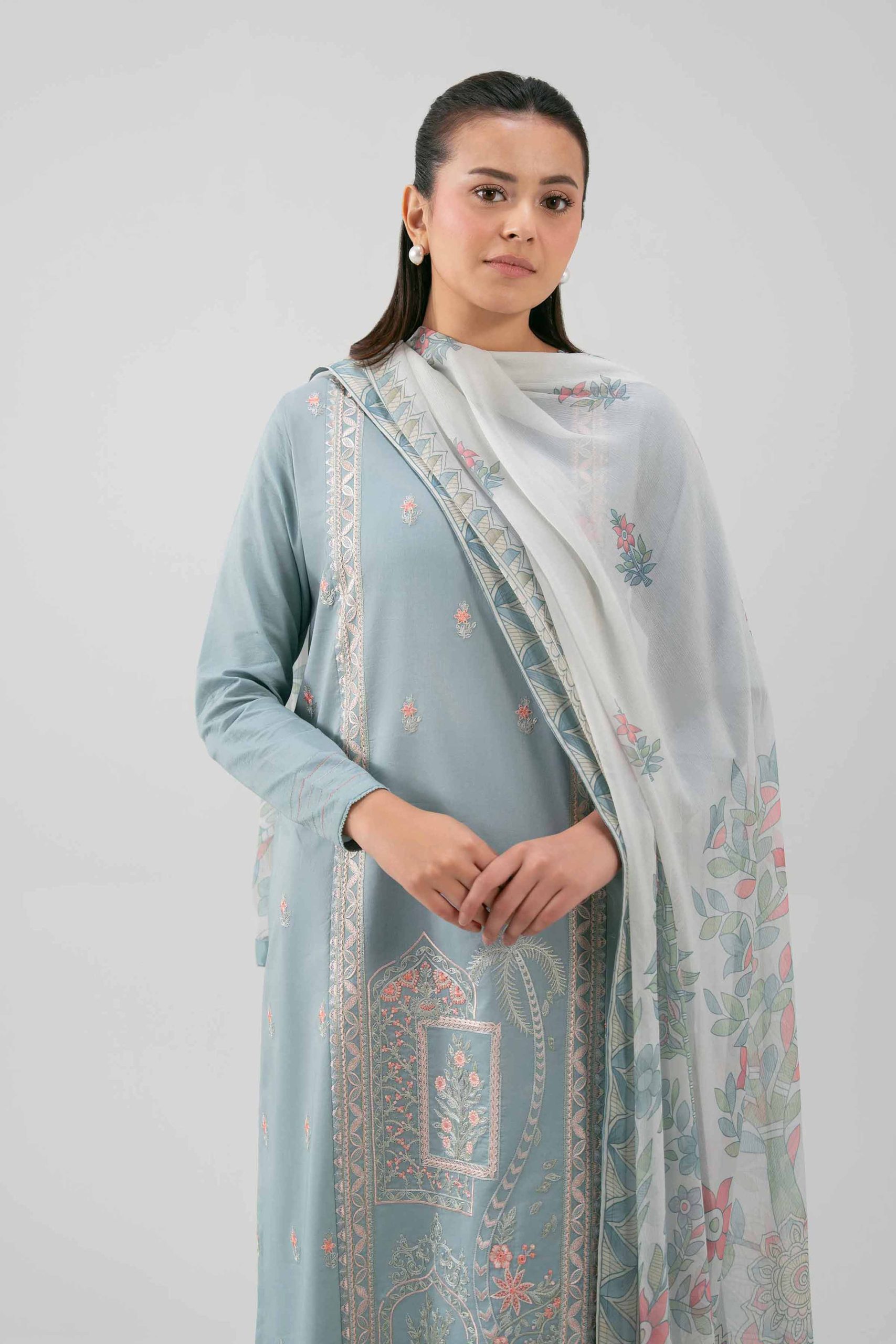 3 Piece - Digital Printed Embroidered Suit - 42601230 - Image 2