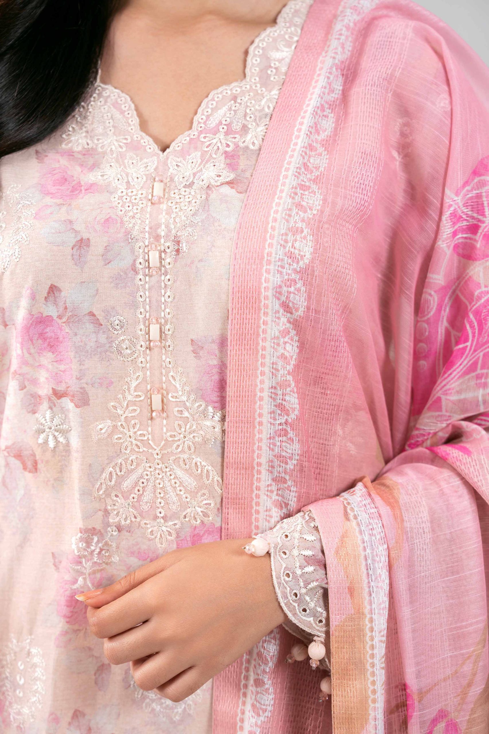 3 Piece - Digital Printed Embroidered Suit - 42601237 - Image 4
