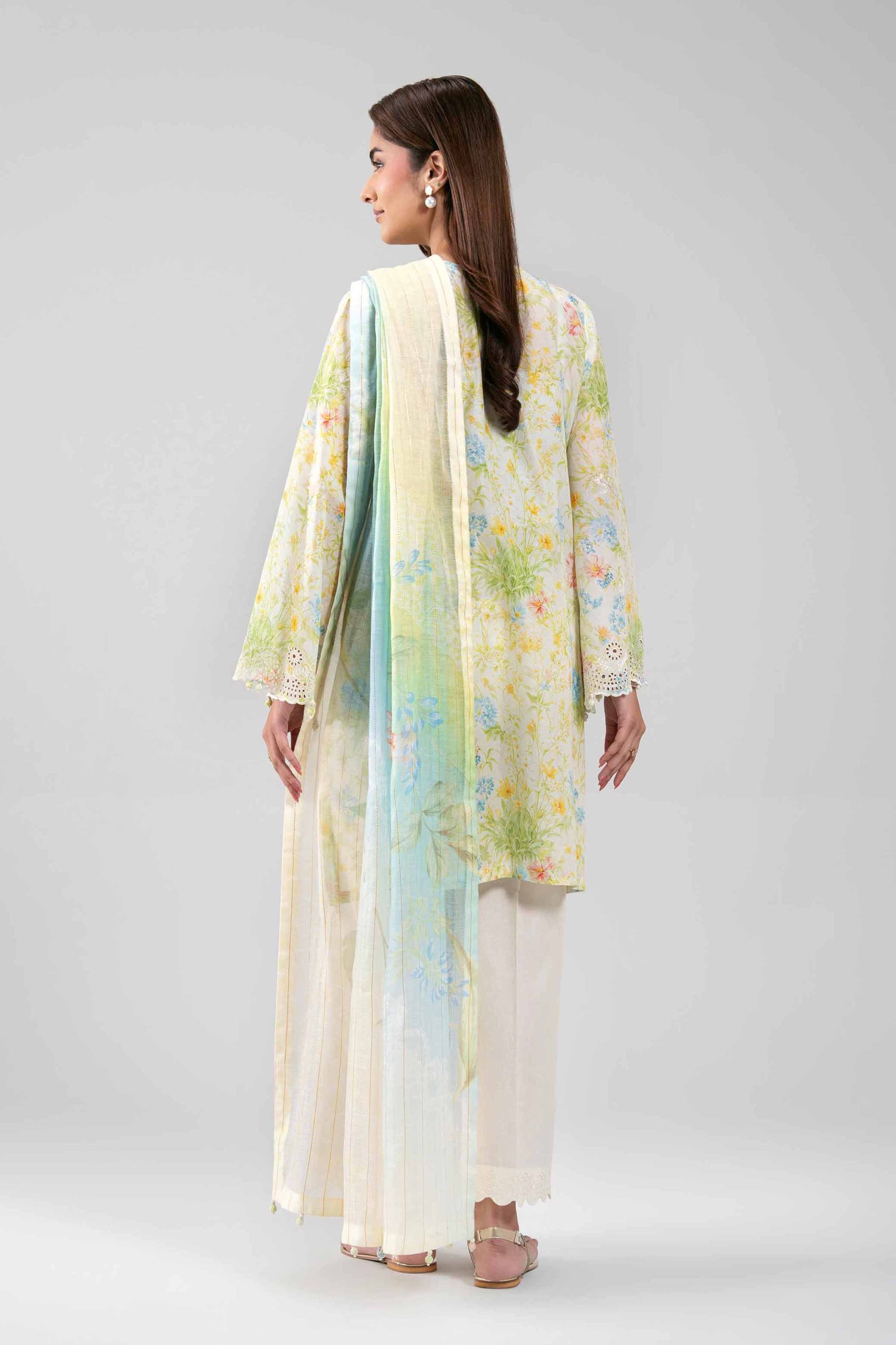 3 Piece - Digital Printed Embroidered Suit - 42601238 - Image 3