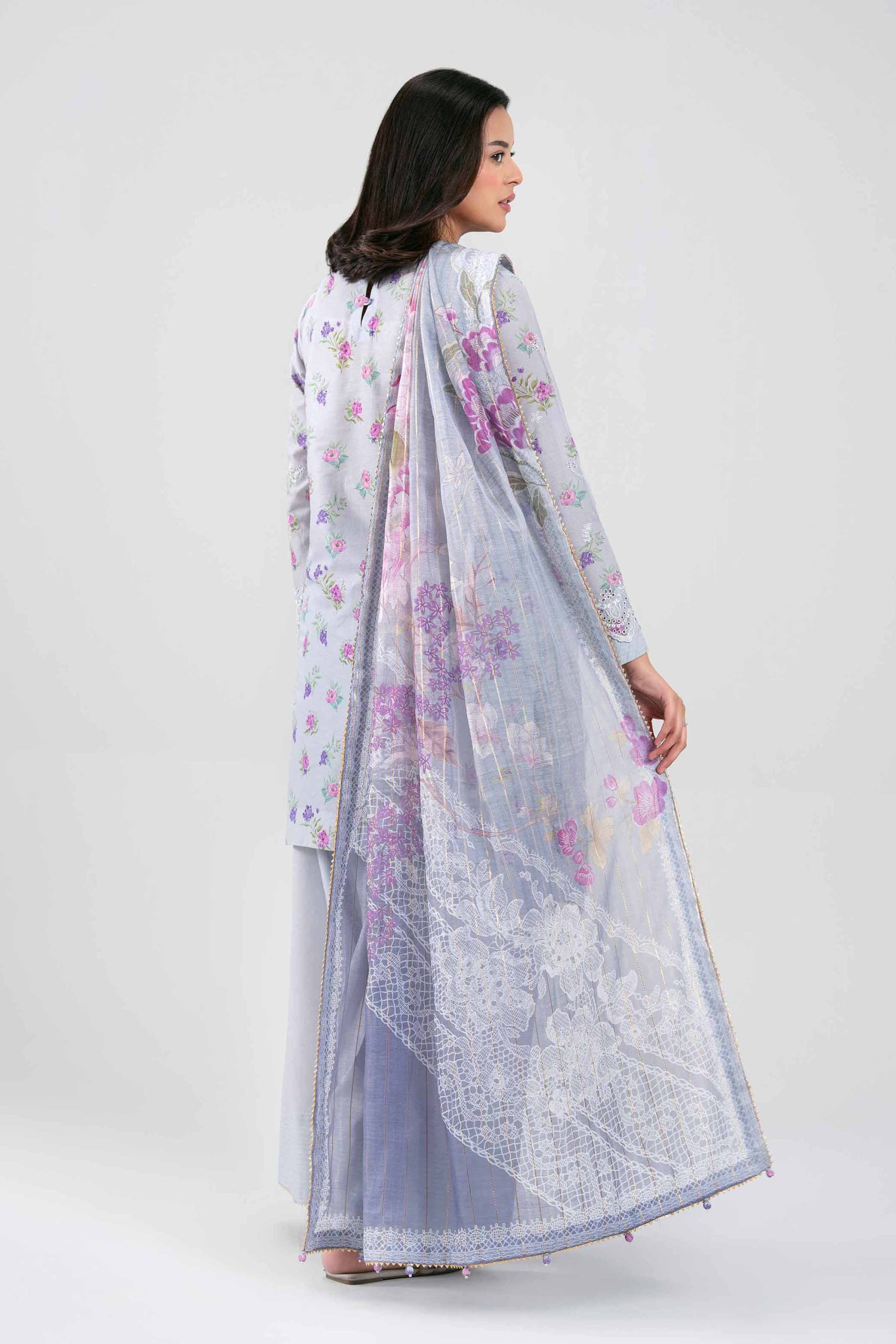 3 Piece - Digital Printed Embroidered Suit - 42601240 - Image 3